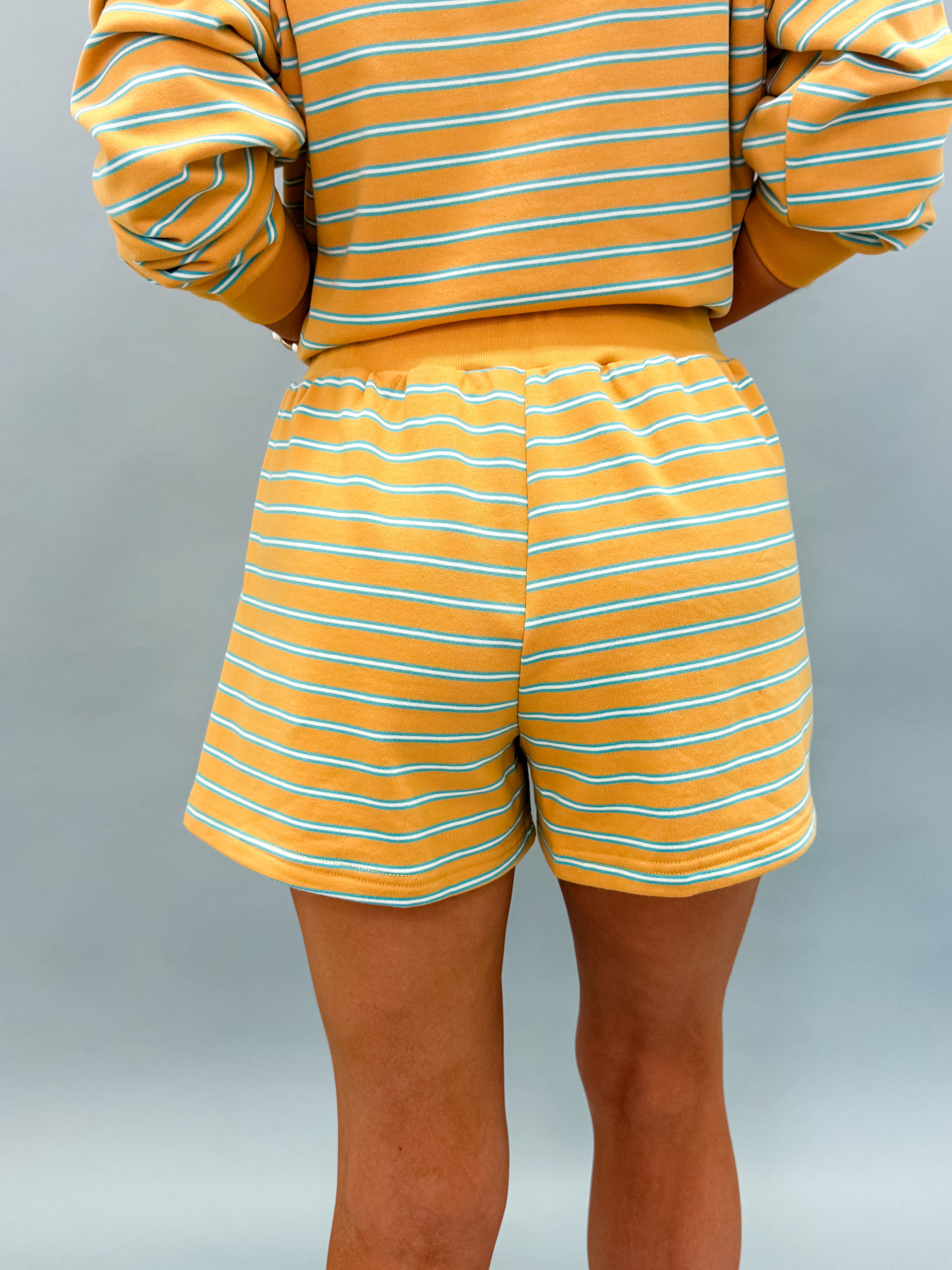 Jilly Striped Drawstring Shorts
