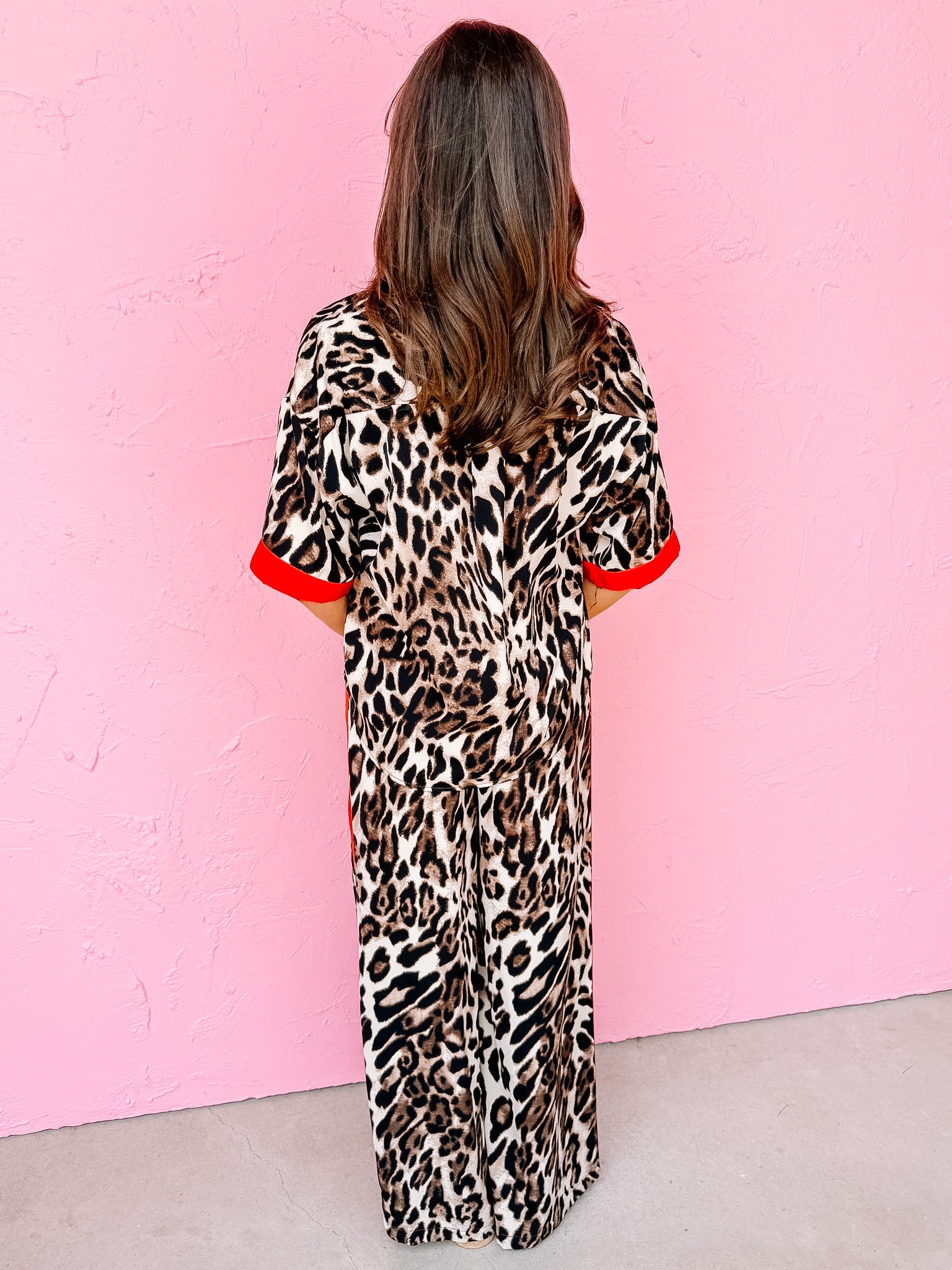 Jolene Leopard Button Front Top