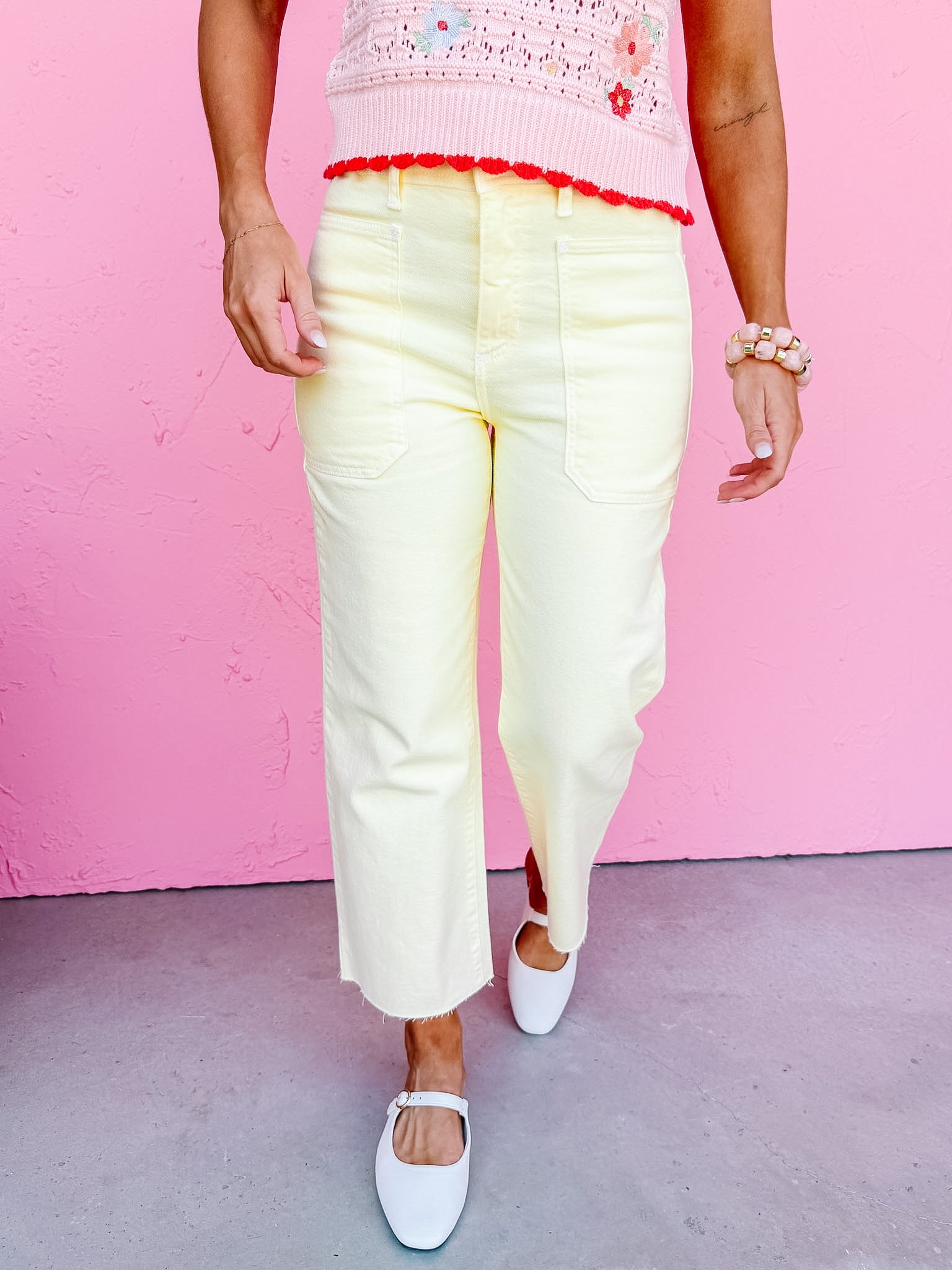 Joliet High Rise Utility Wide Leg Jeans