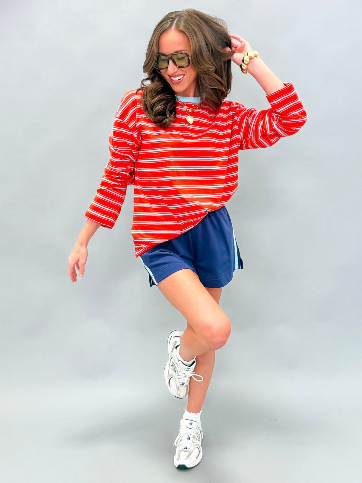 Kali Striped Long Sleeve Top