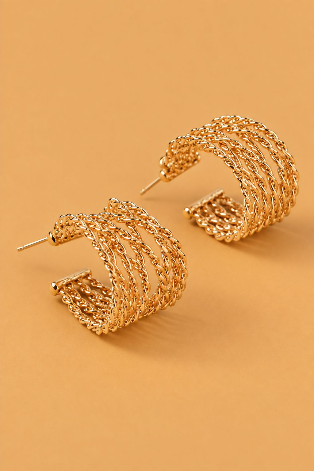 Kendra Braided Gold Hoop Earrings