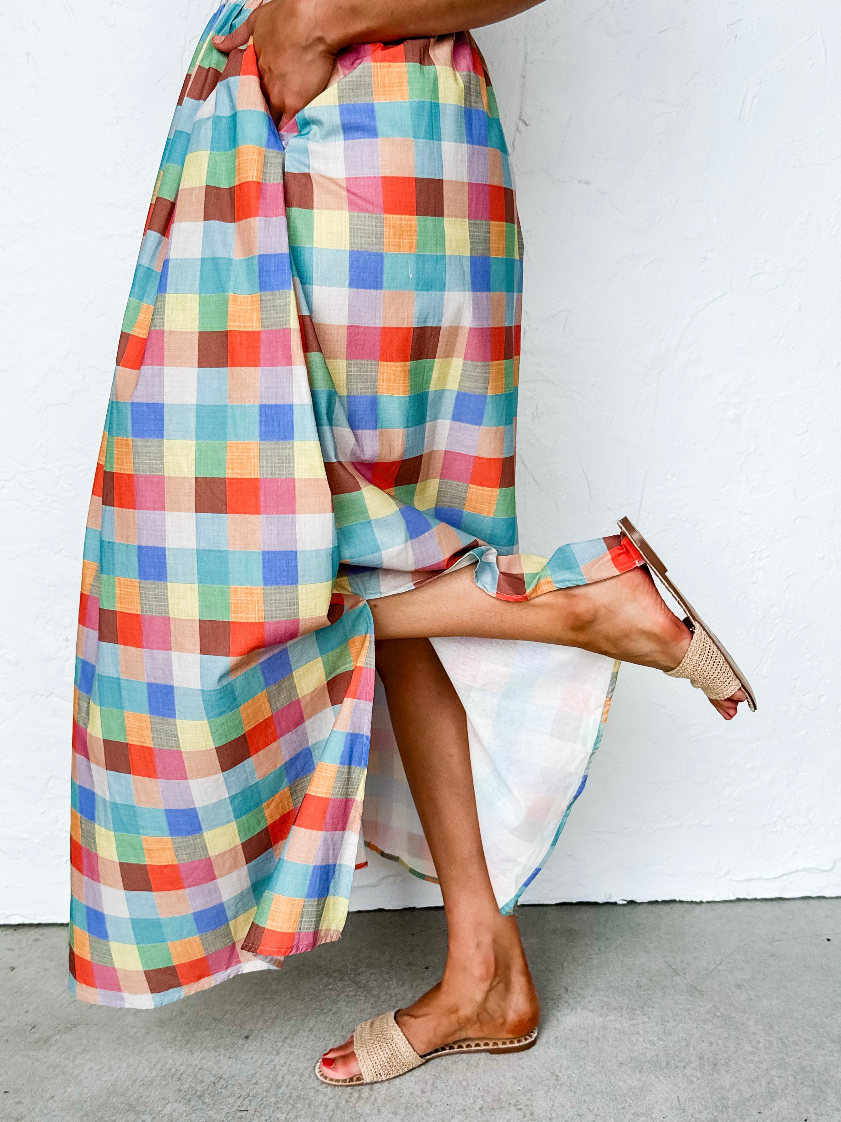 Kendra Plaid Maxi Skirt