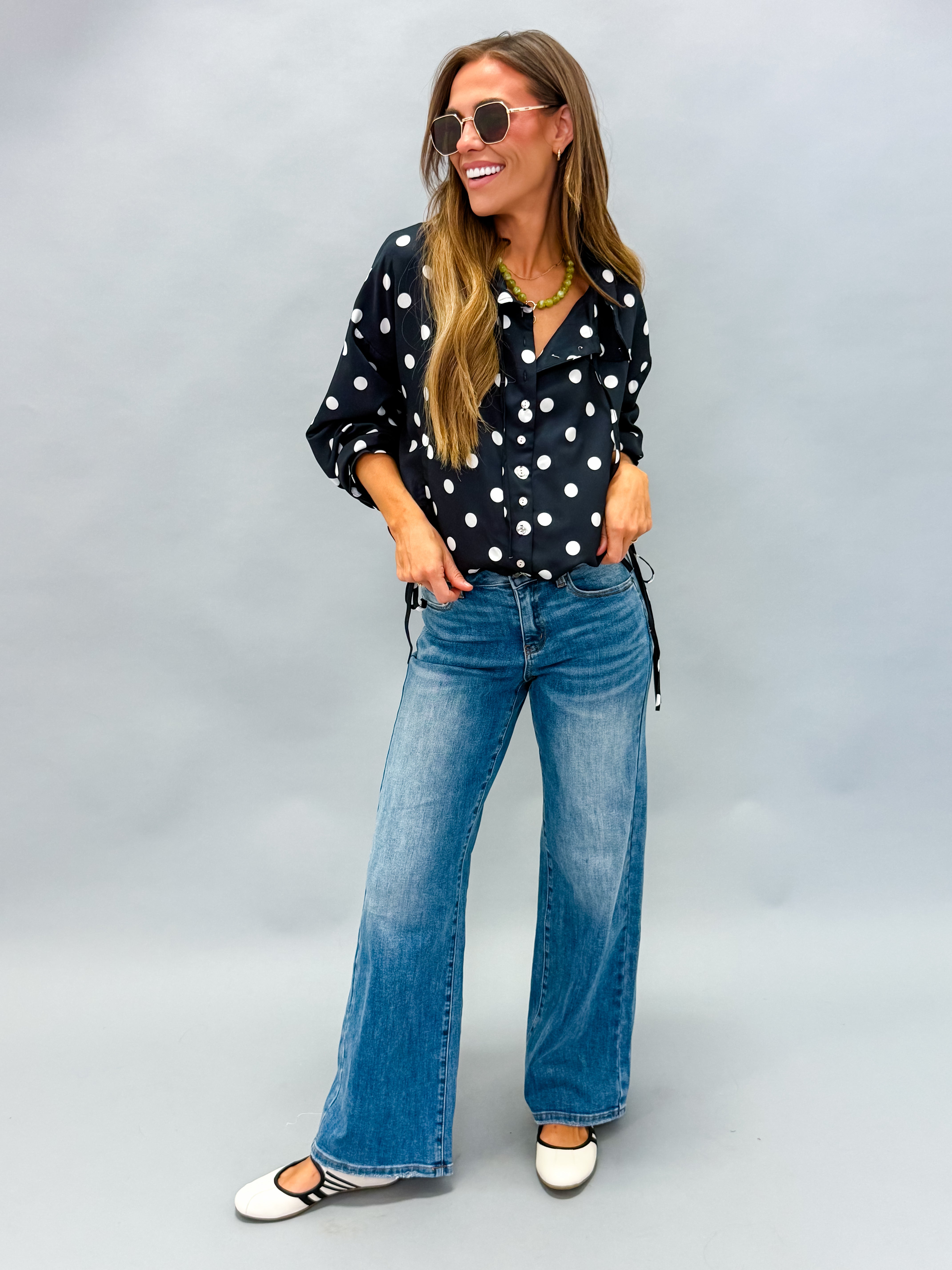 Lennon Polka Dot Jacket-Black