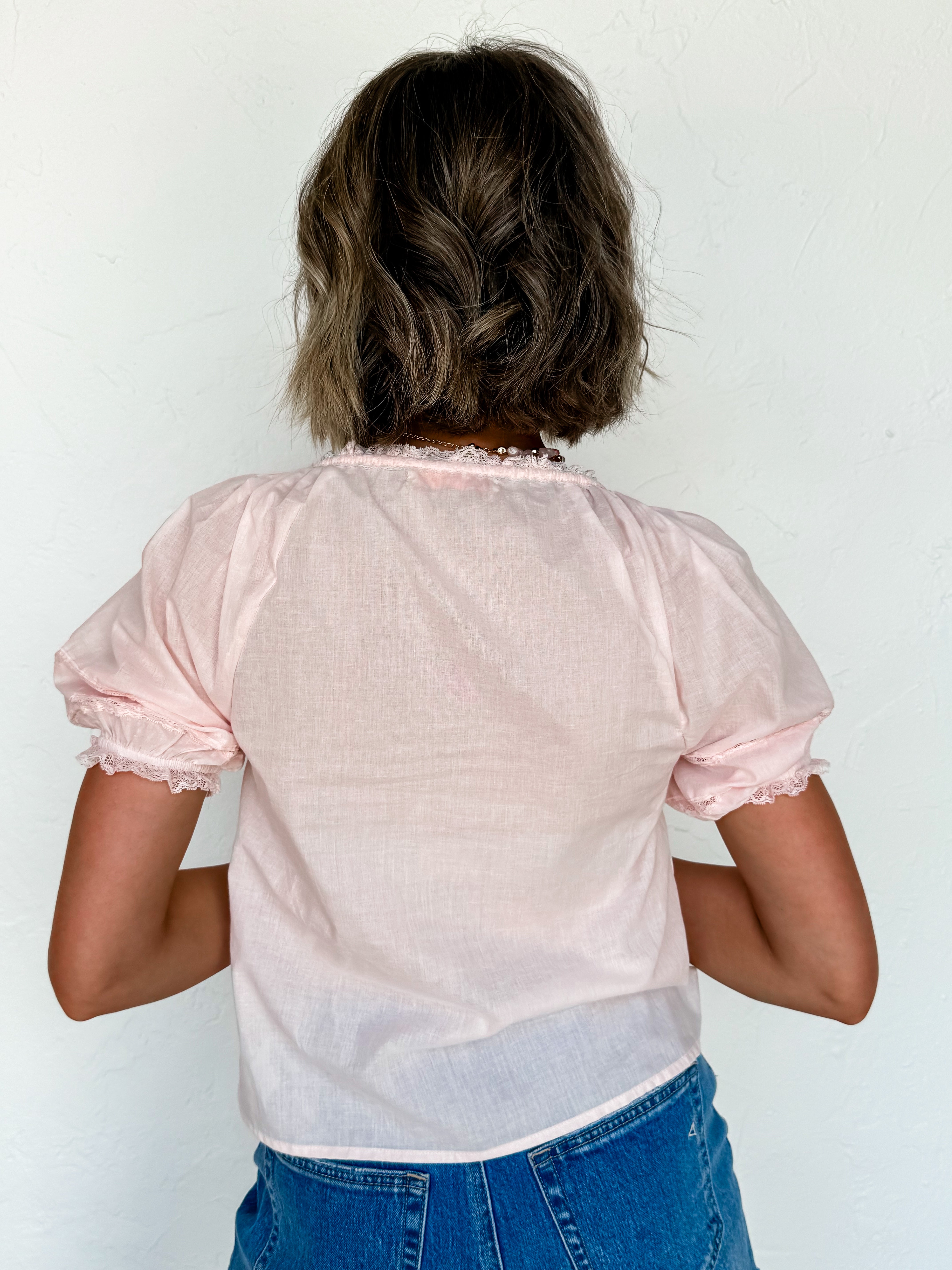 Leylani Short Sleeve Top-Pink