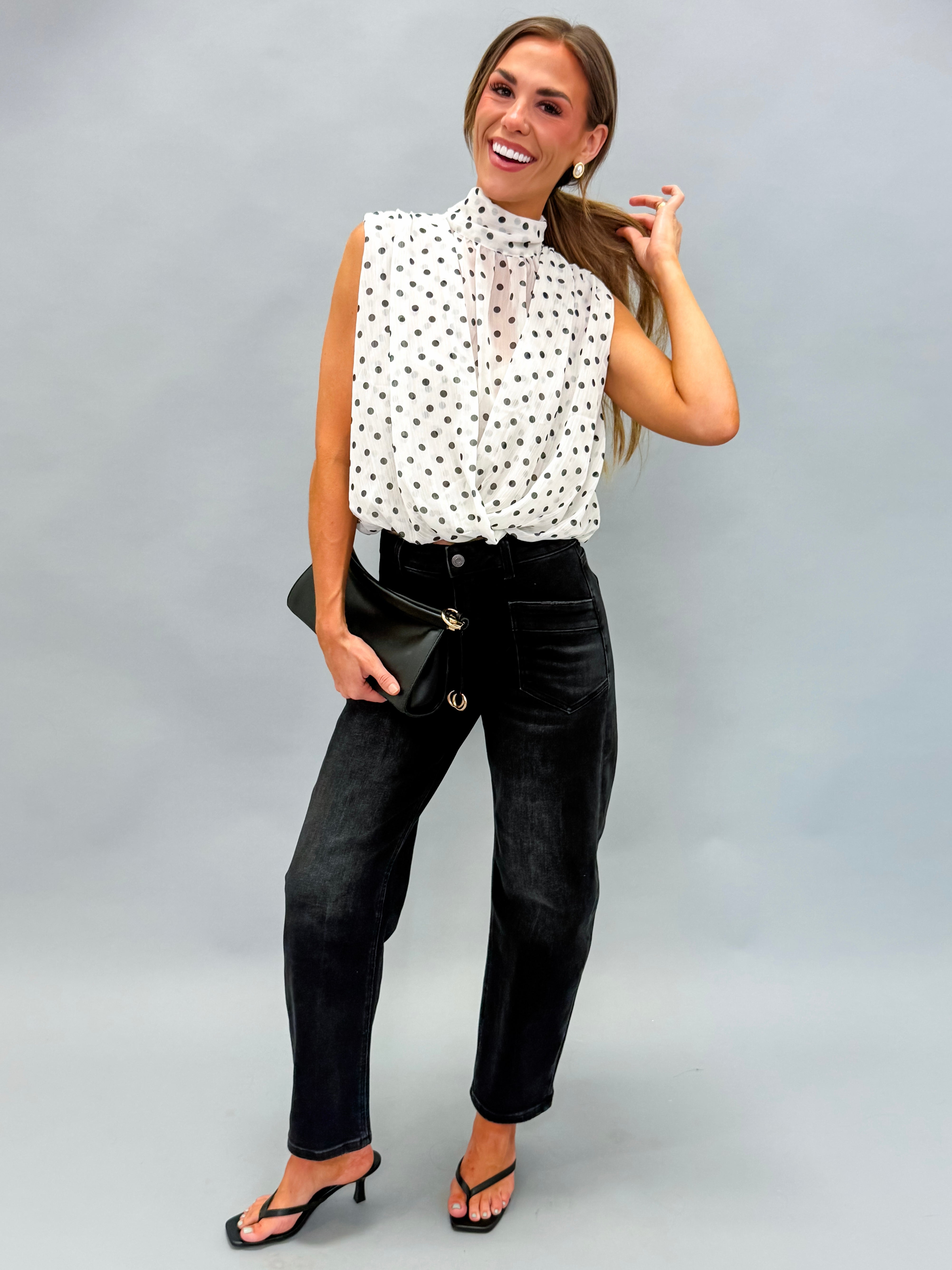London Draped Sleeveless Top