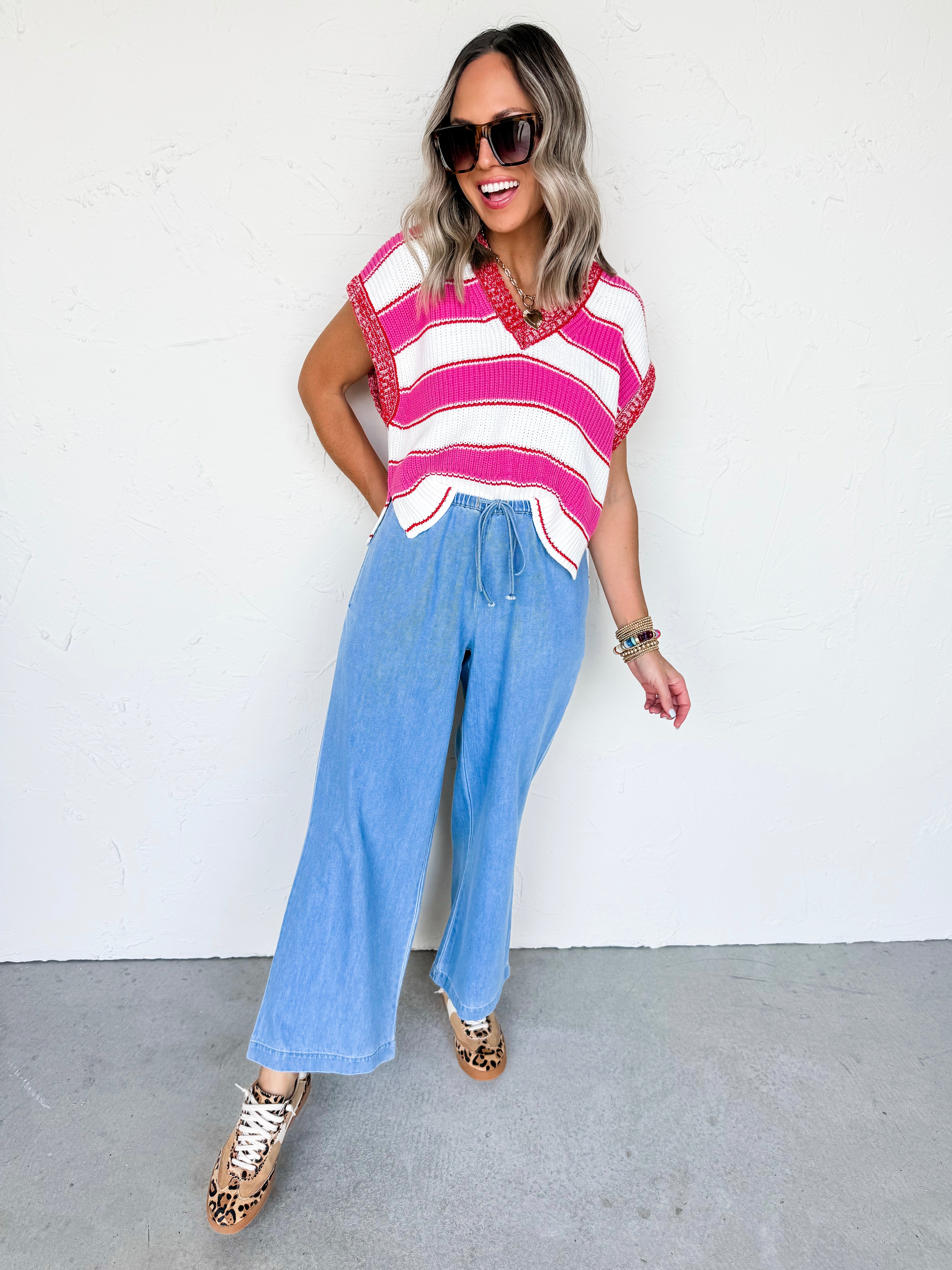 Lost In A Novel Striped Sweater