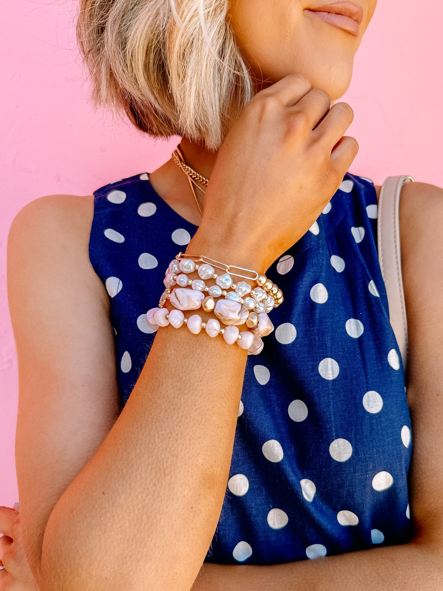 Mady Pearl Beaded Bracelet Set