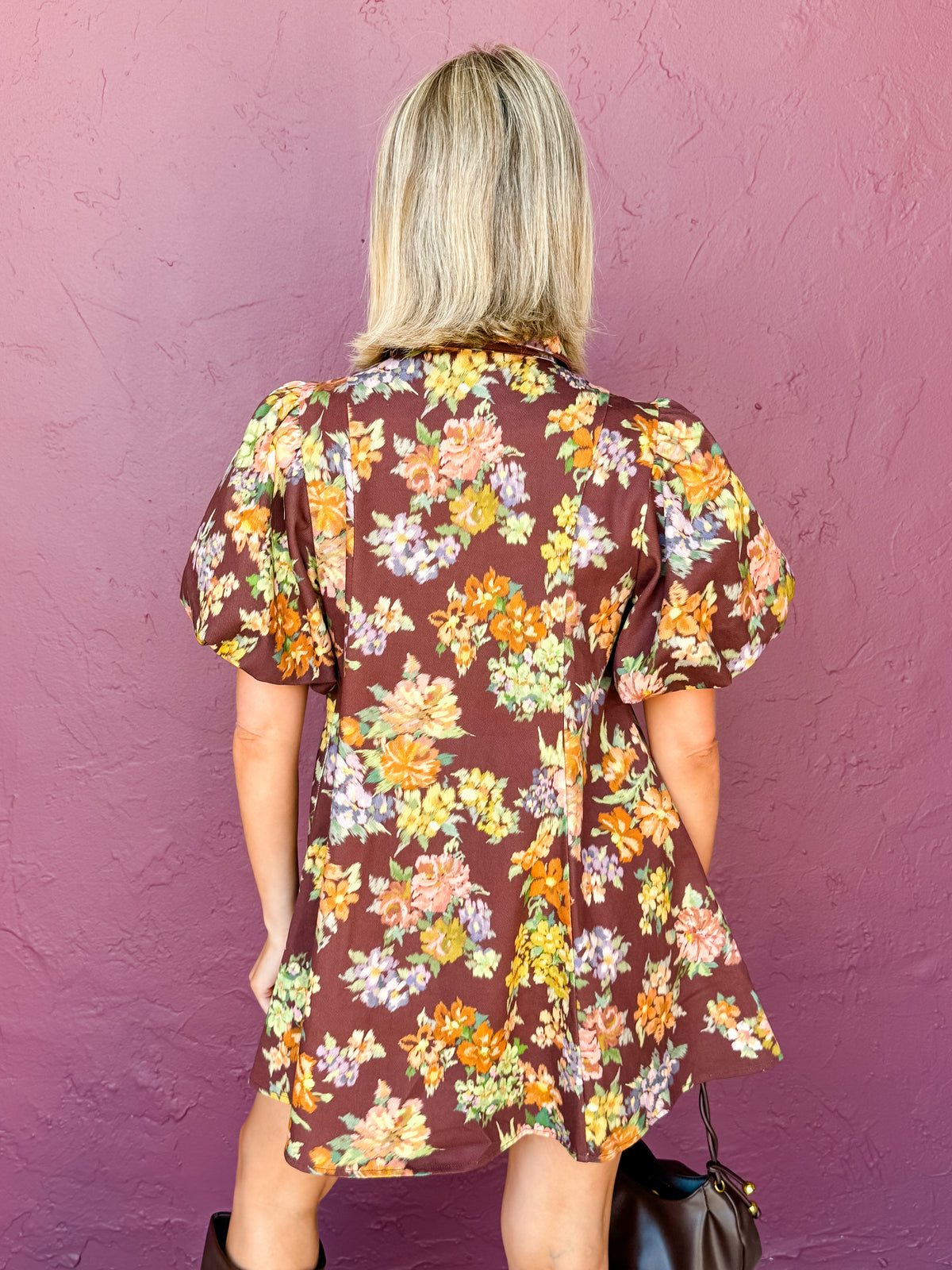 Marcy Puff Sleeve Floral Mini Dress