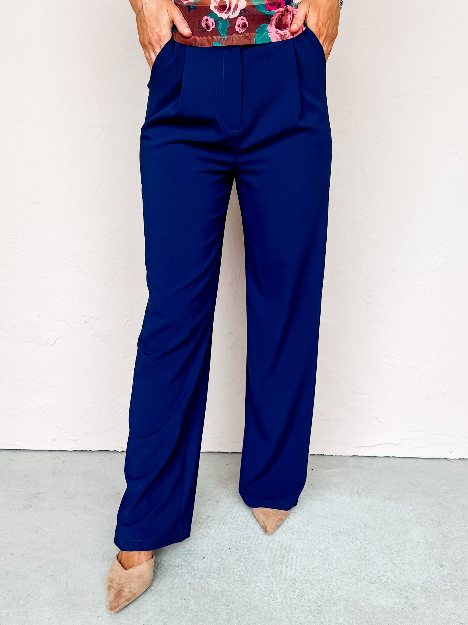 Mark My Words Darted Wide Leg Trousers