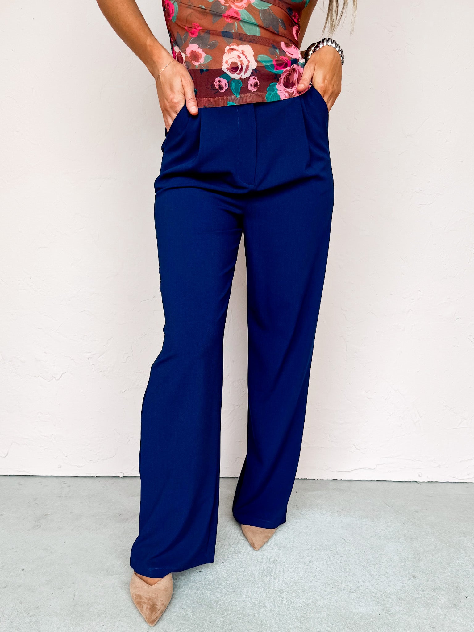 Mark My Words Darted Wide Leg Trousers