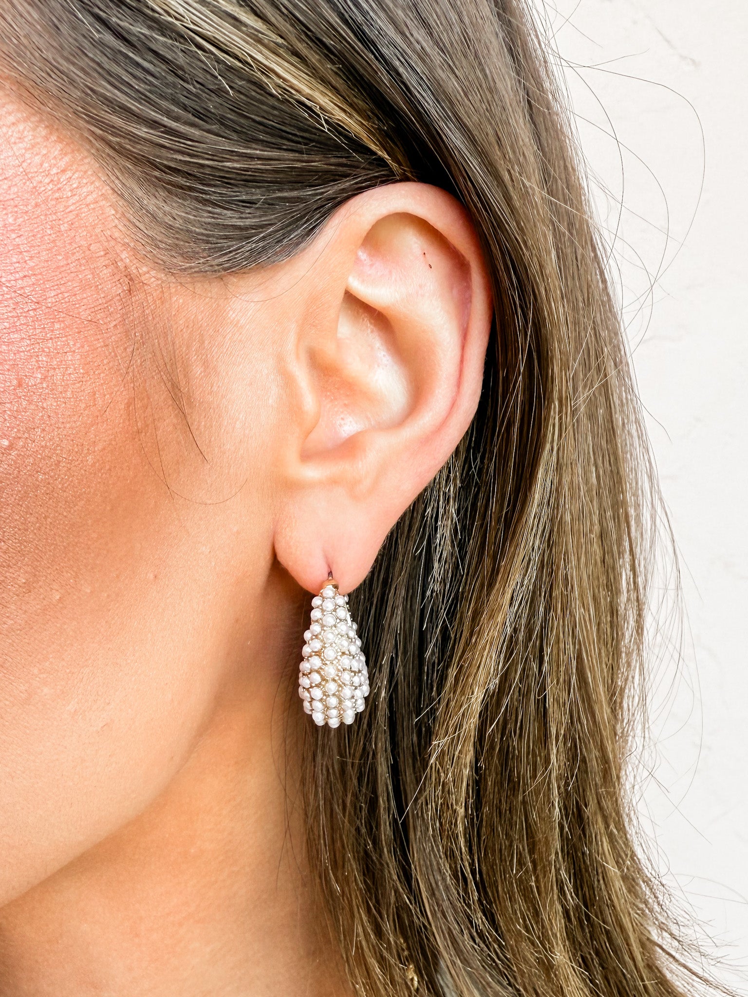 Marlene Pearl Crescent Earrings