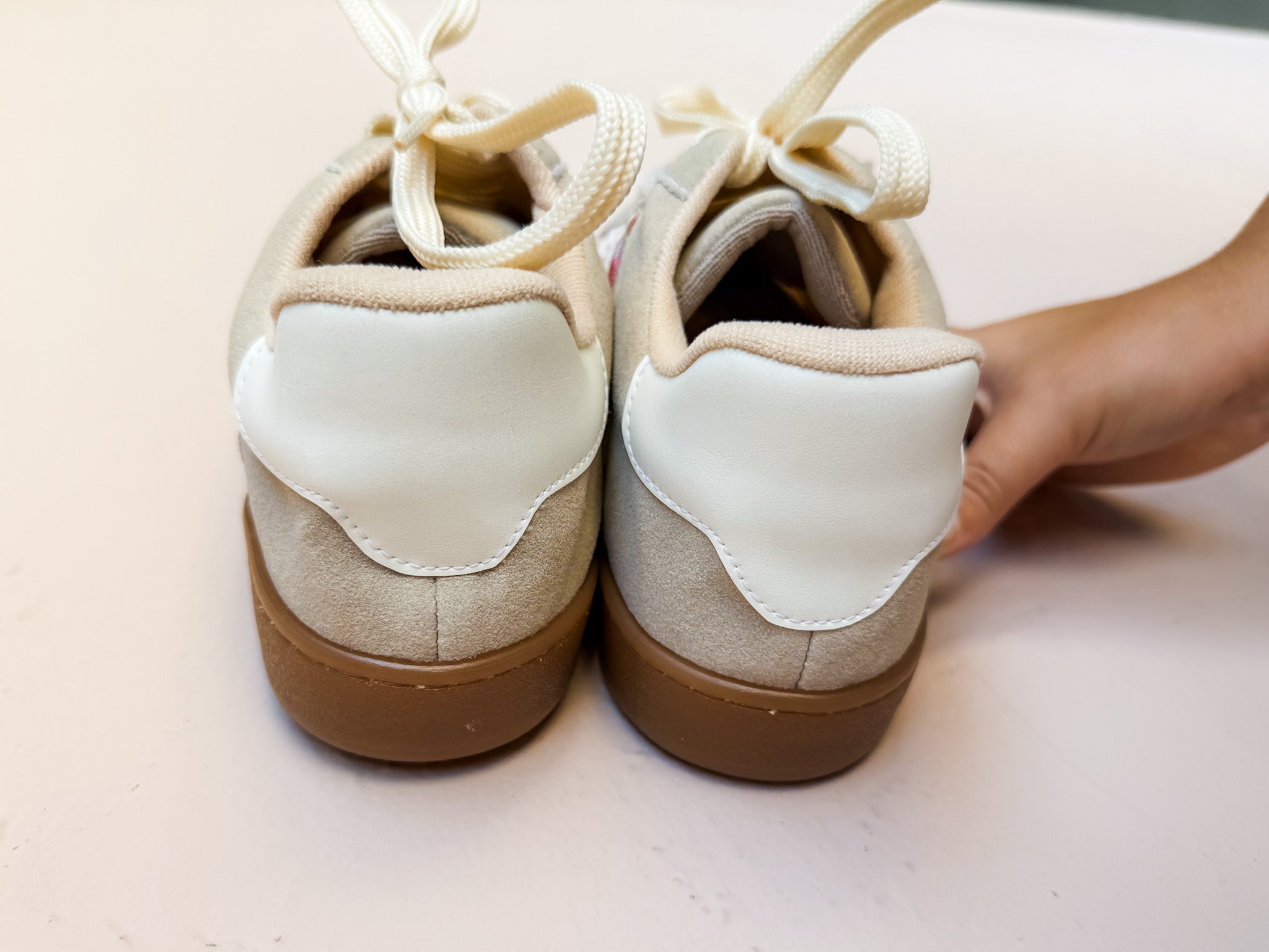 Melanie Floral Lace Up Sneakers