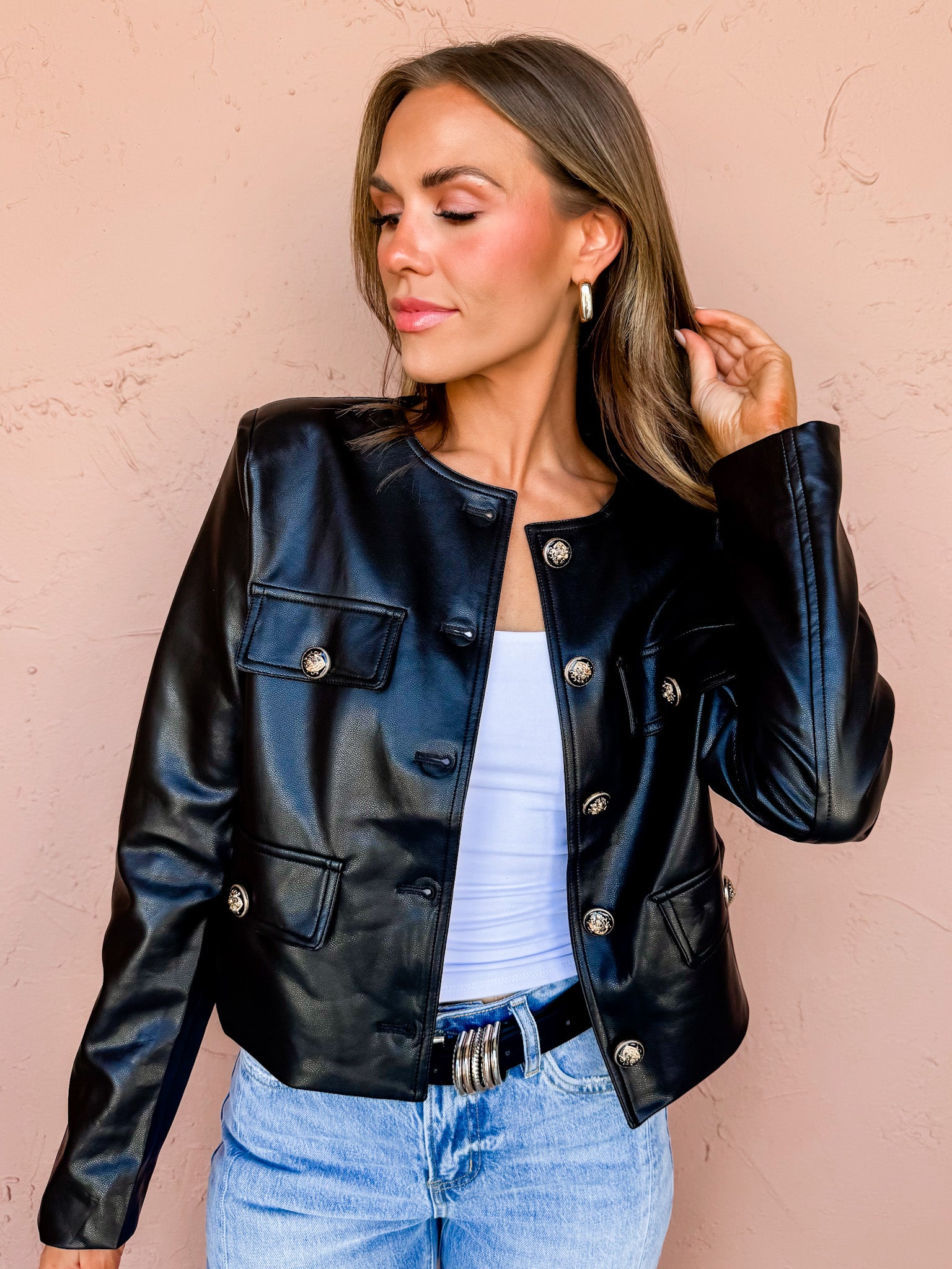 Midnight Darling Vegan Leather Jacket