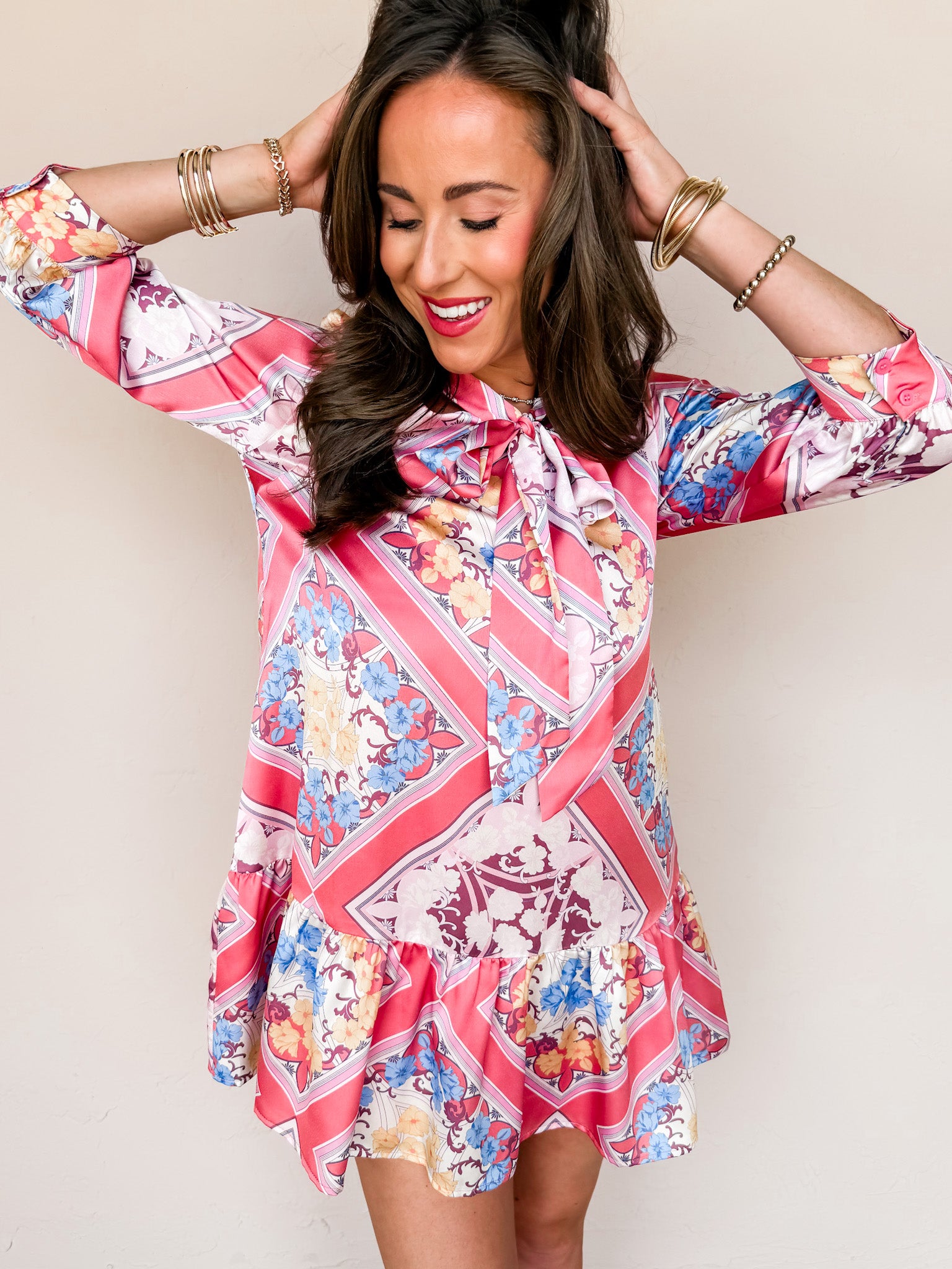 More Than Perfect Printed Mini Dress