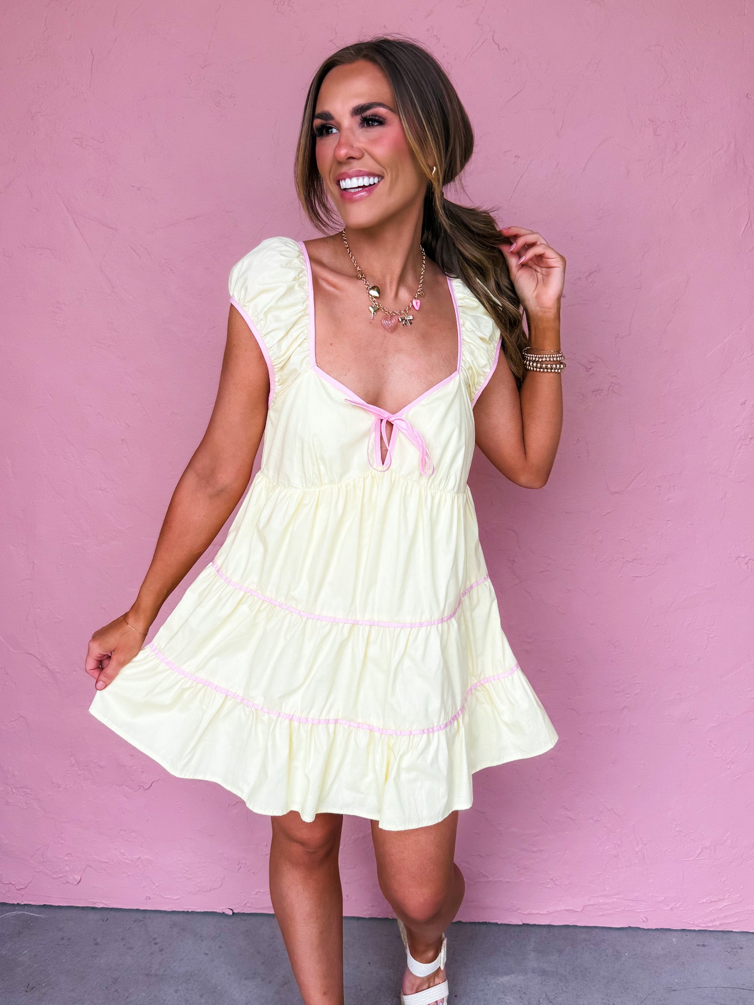 Moving On To Better Days Cap Sleeve Mini Dress