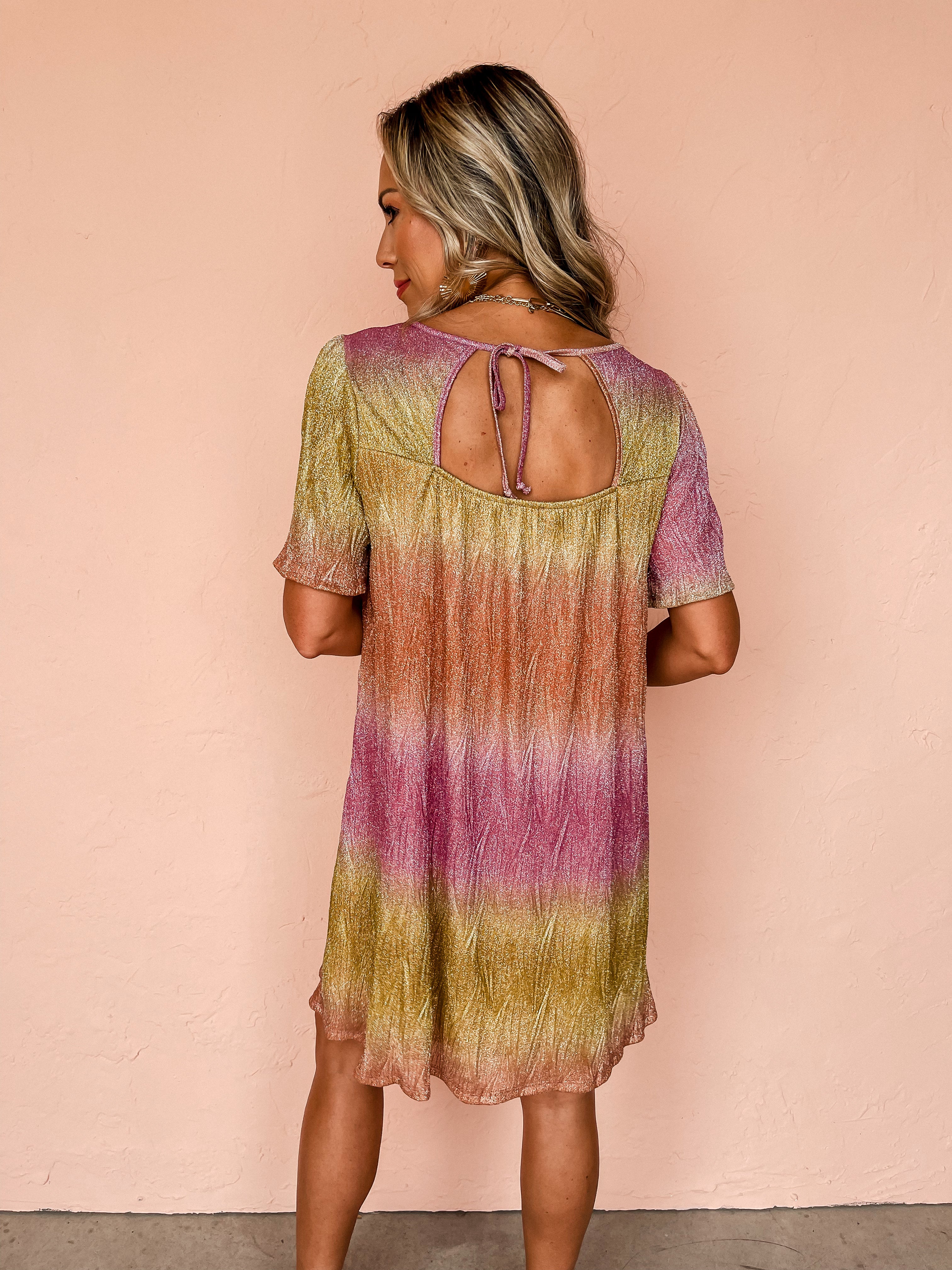My Perspective Ombre Pleated Dress