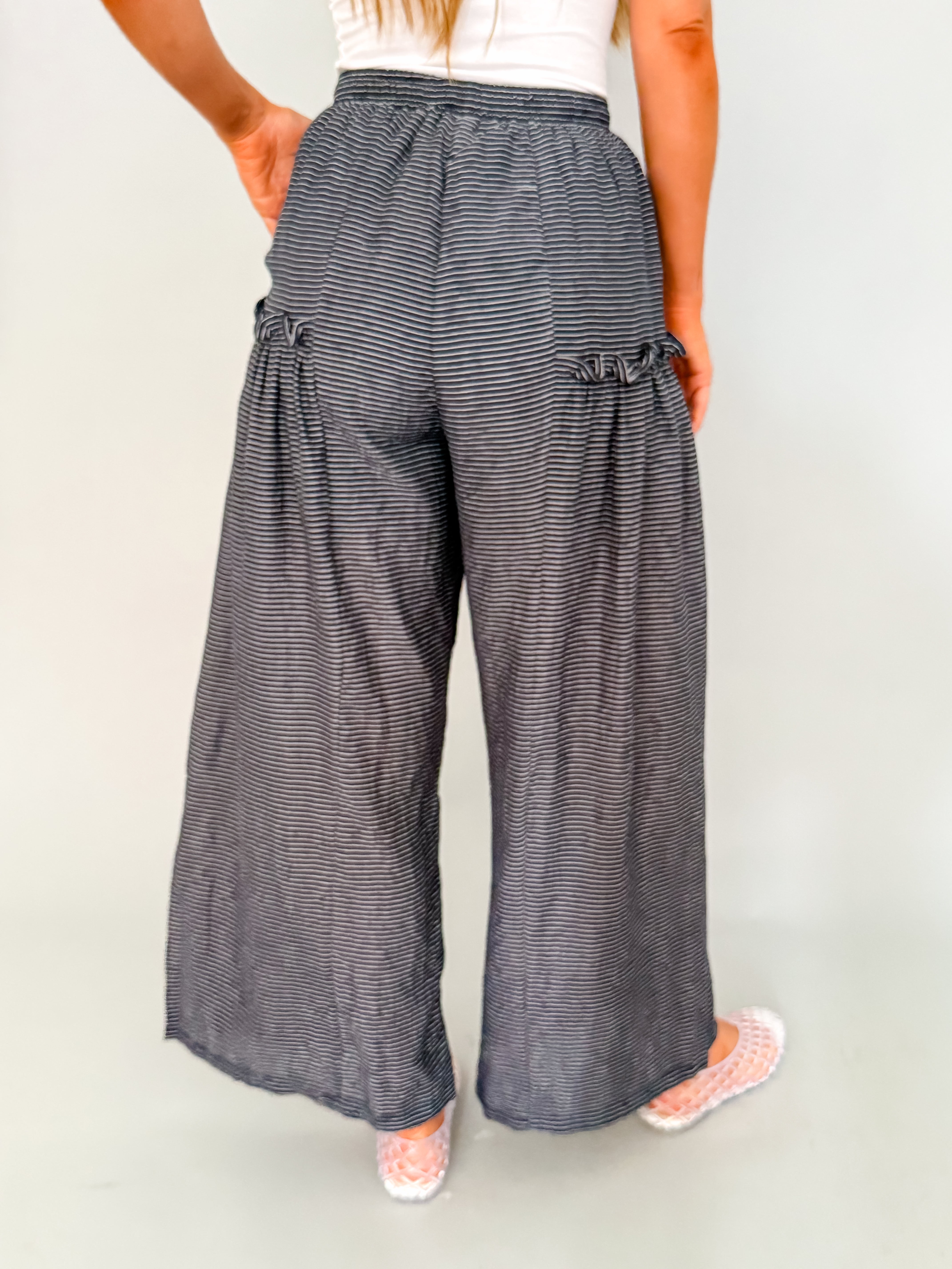 Naomi Striped Woven Wide Leg Pant