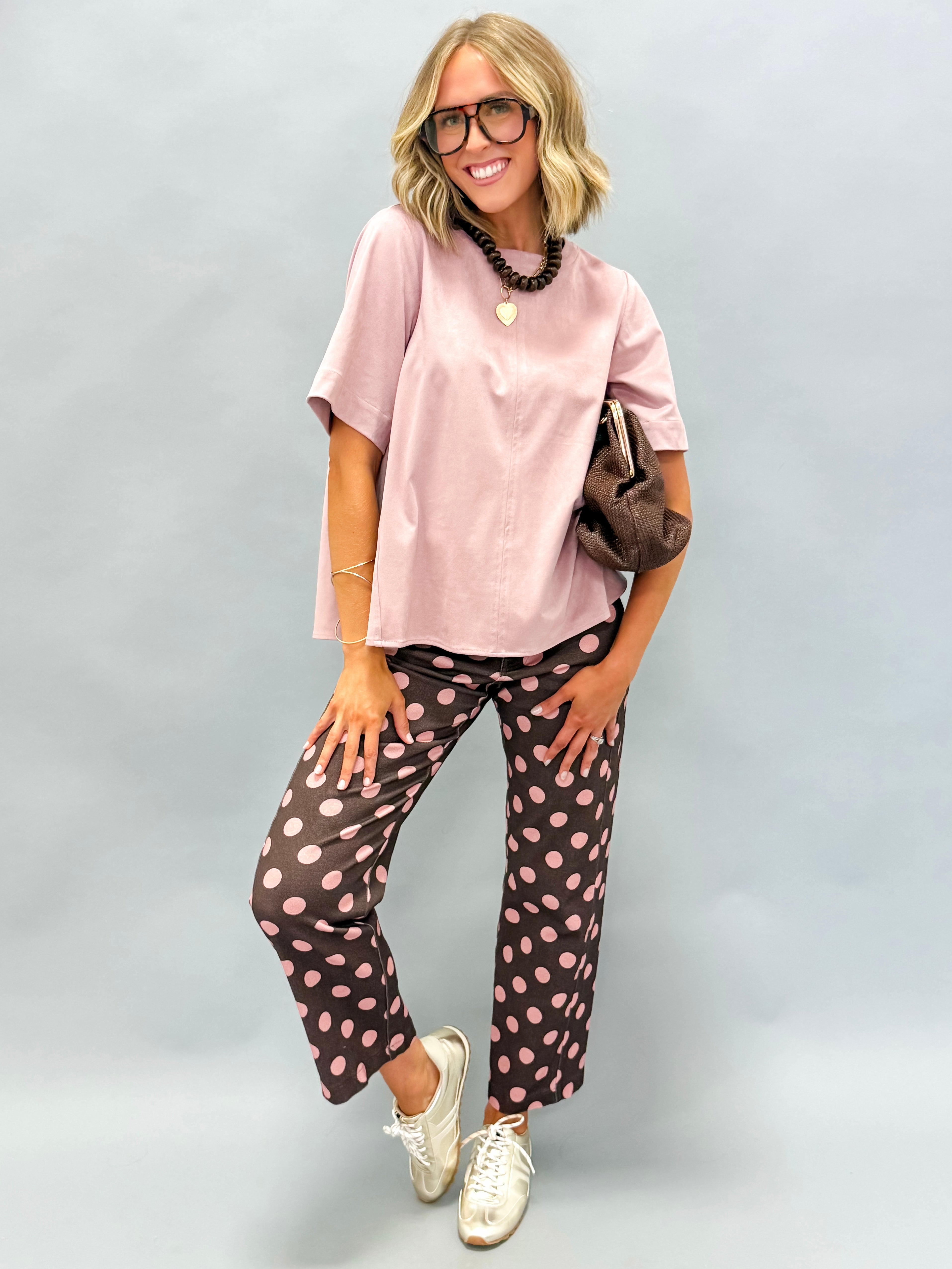 Nixie Polka Dot Wide Leg Jeans