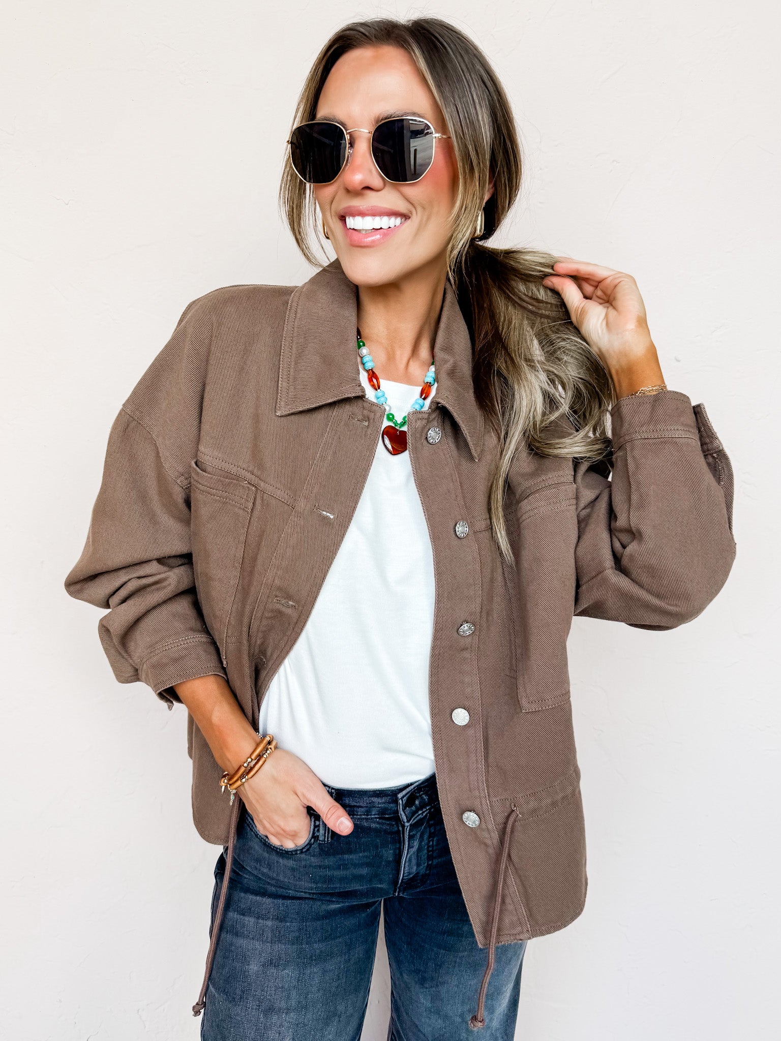 No Ordinary Journey Button Front Jacket