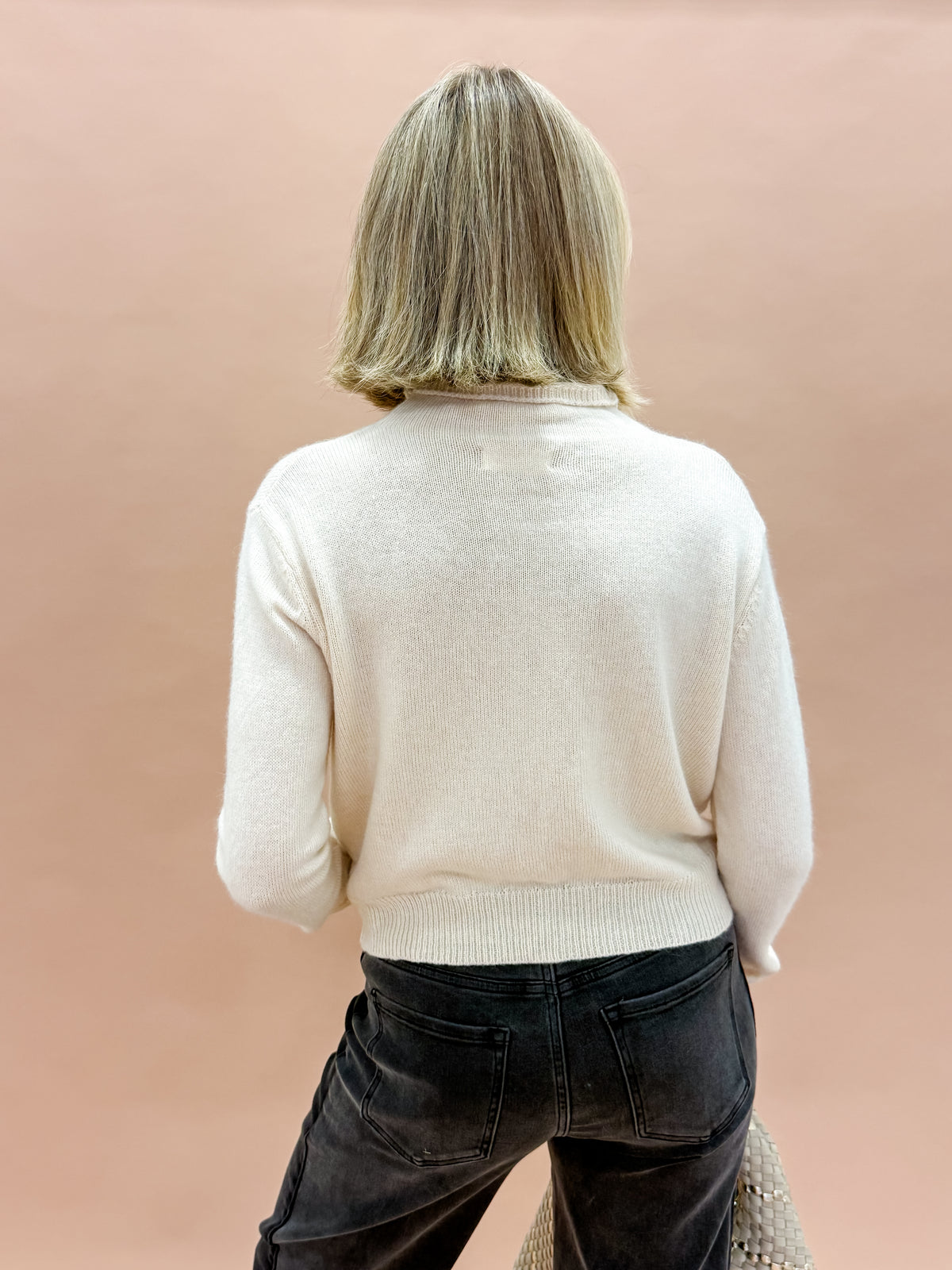 Nola High Neck Button Up Cardigan