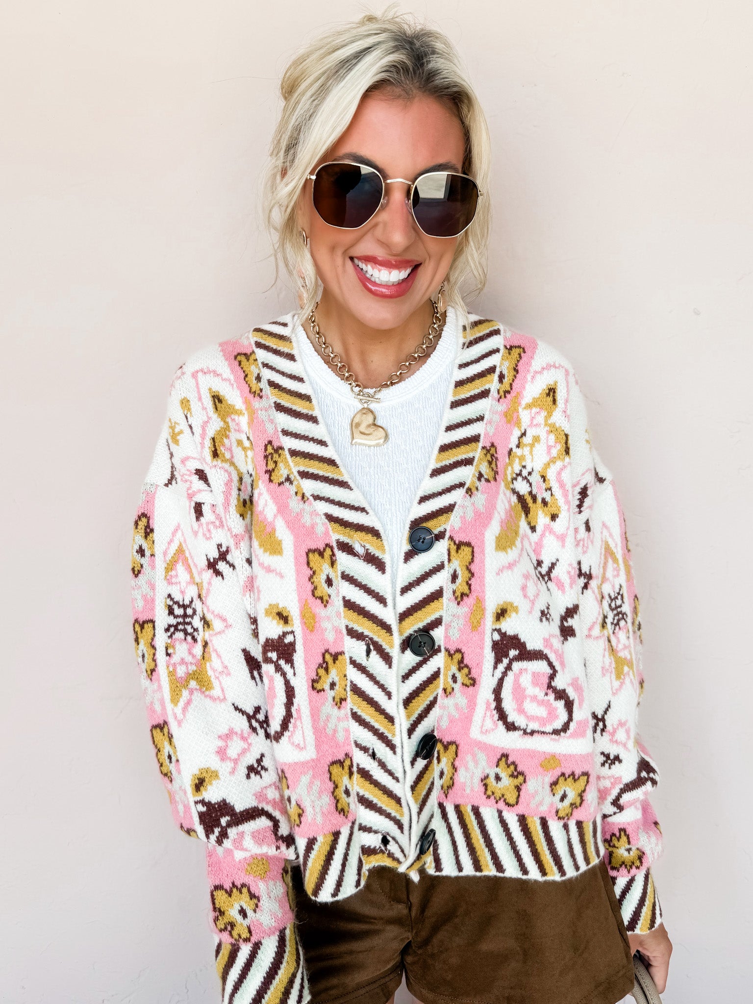 Patient And Kind Paisley Button Front Cardigan