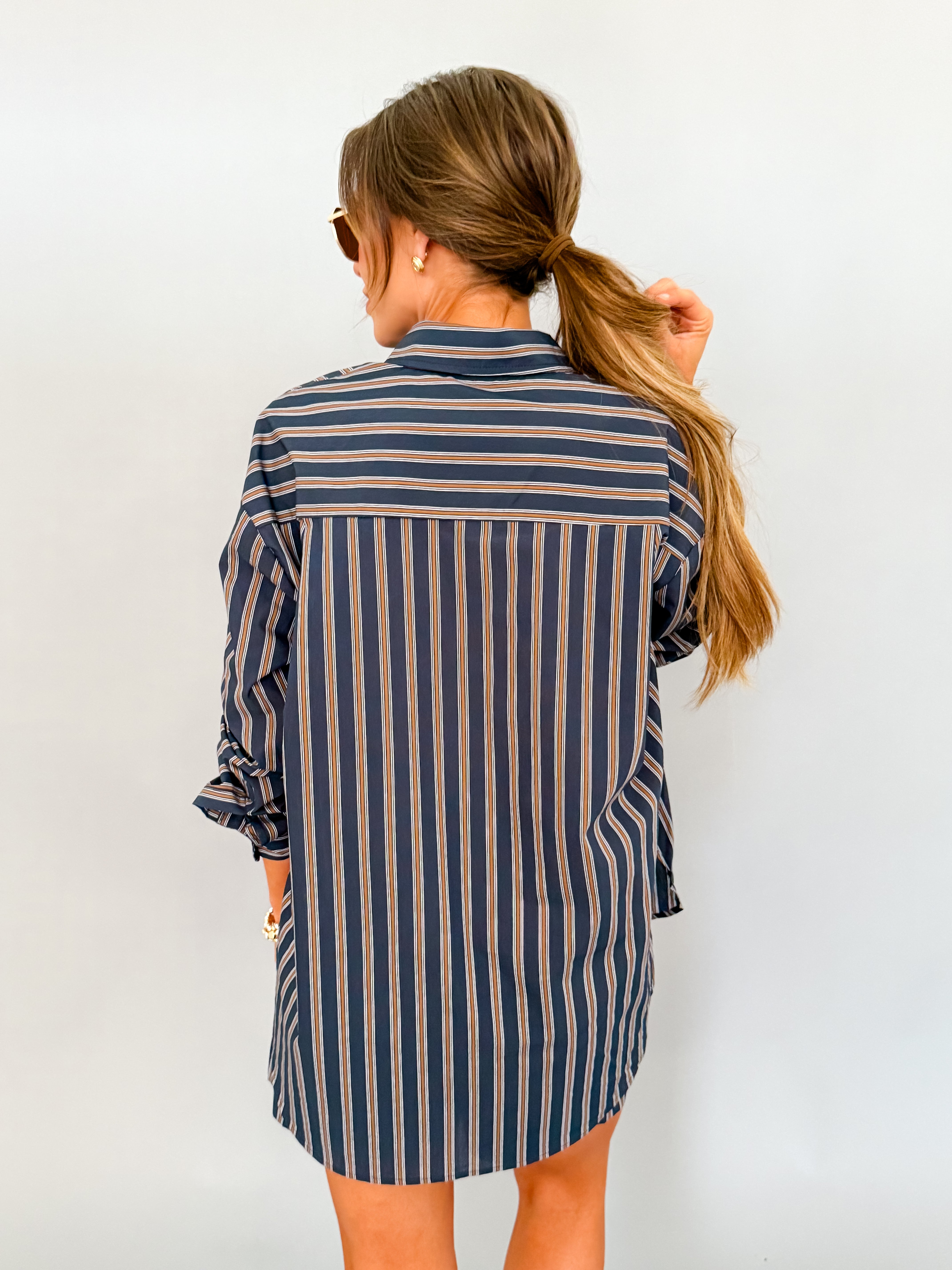 Phoebe Striped Oversized Shirt