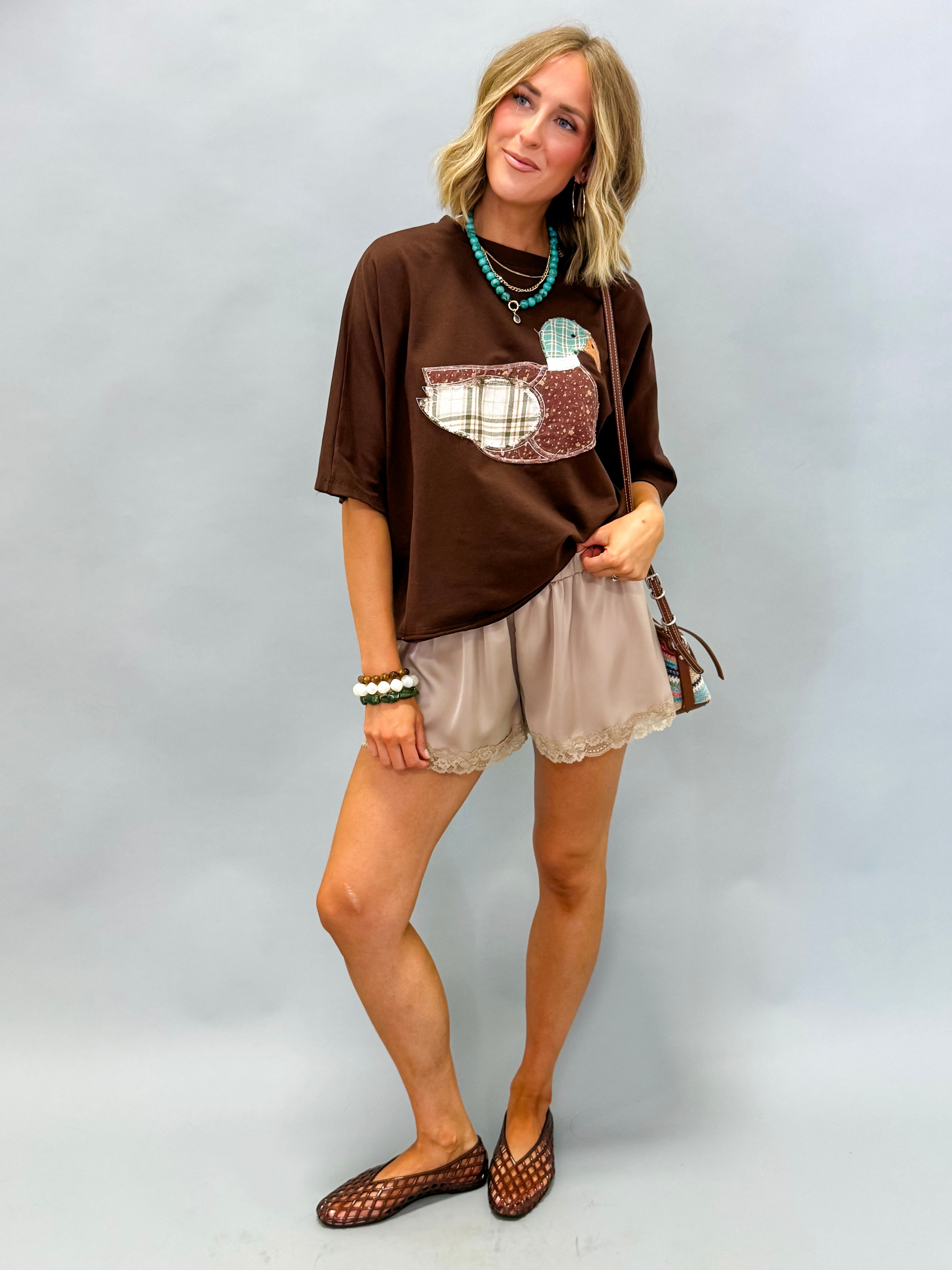 Piper Patchwork Mallard Knit Top