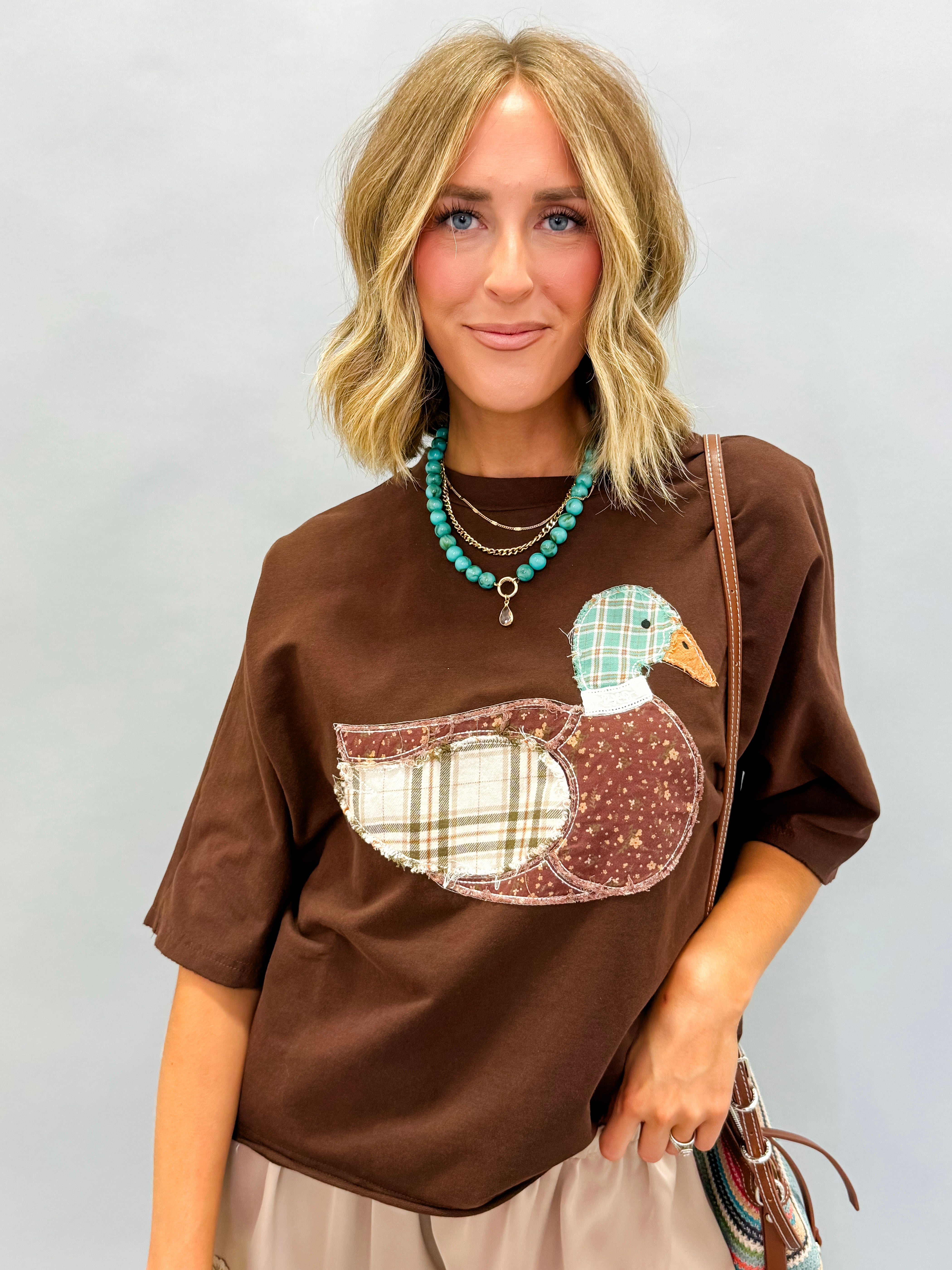 Piper Patchwork Mallard Knit Top