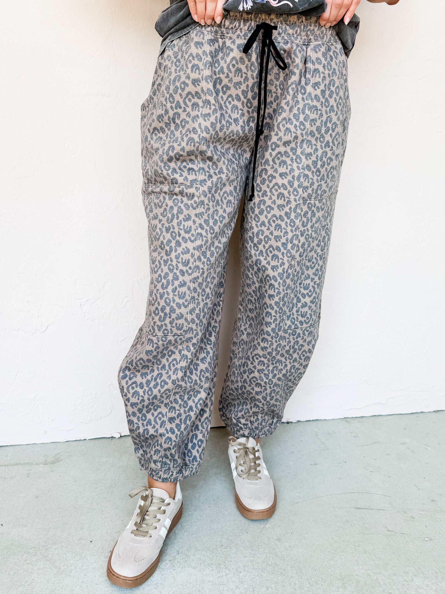 Pretty Please Leopard Print Joggers
