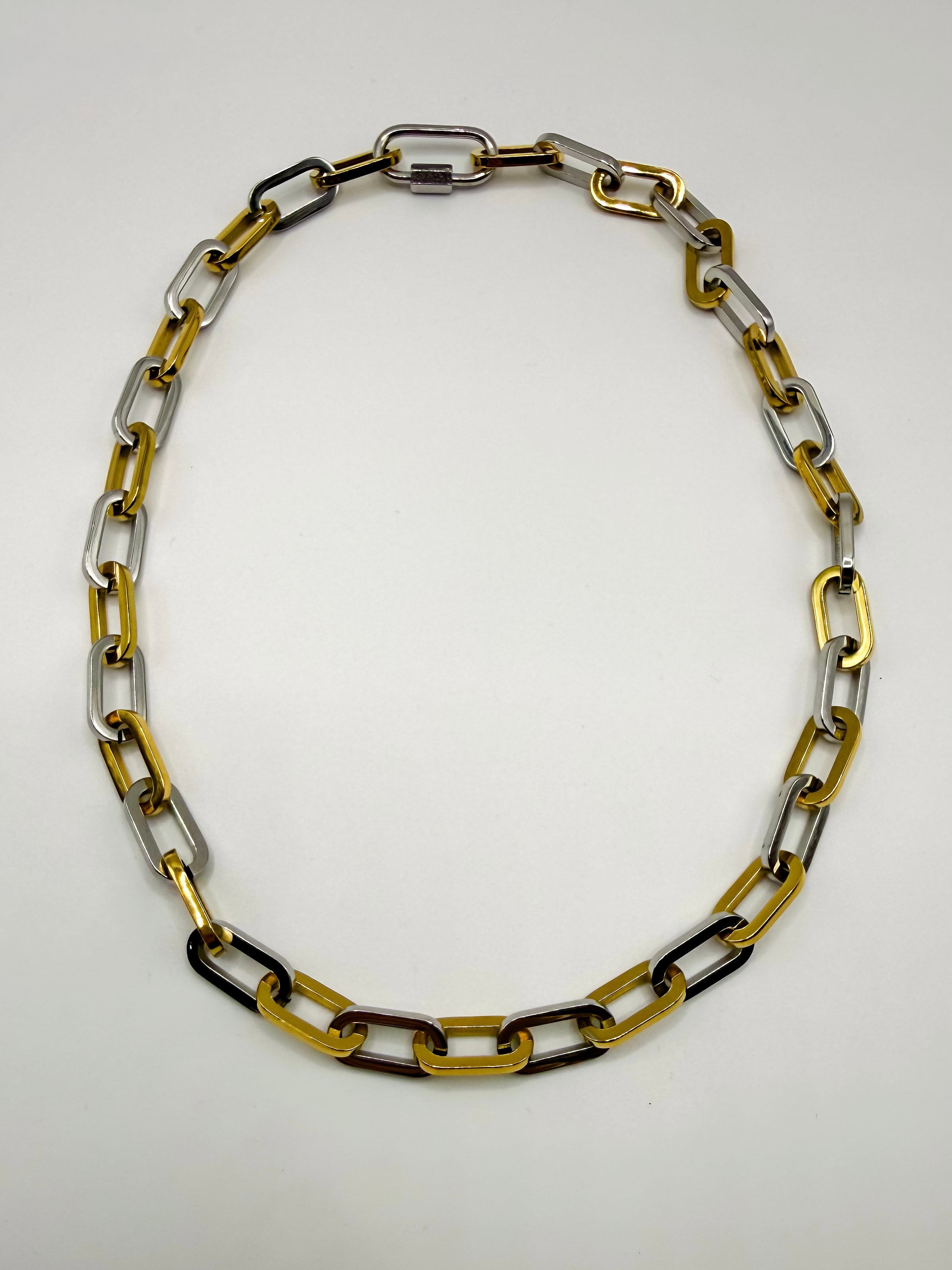 Remee Two Tone Link Necklace