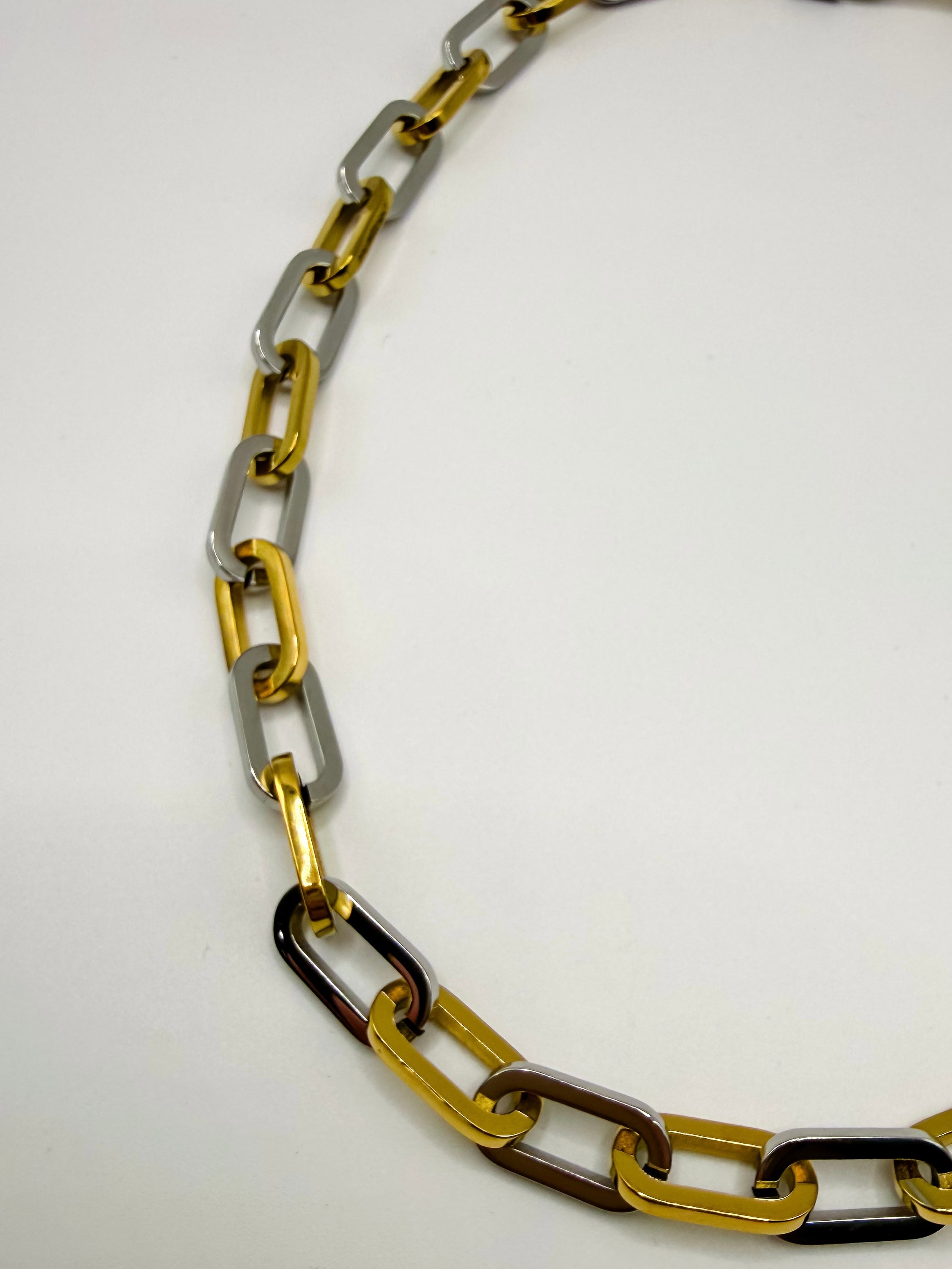 Remee Two Tone Link Necklace