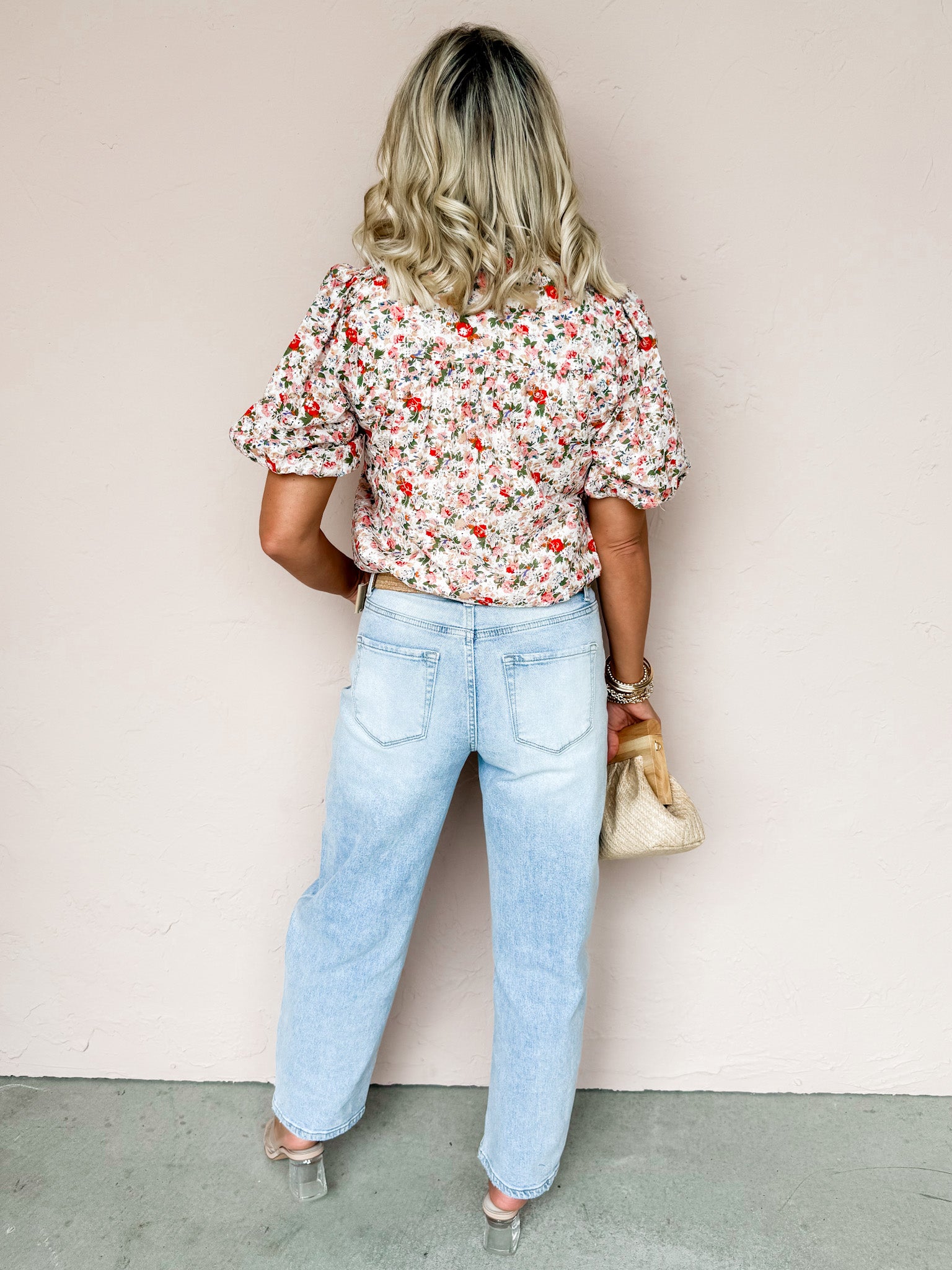 Rose Reverie Floral Puff Sleeve Top