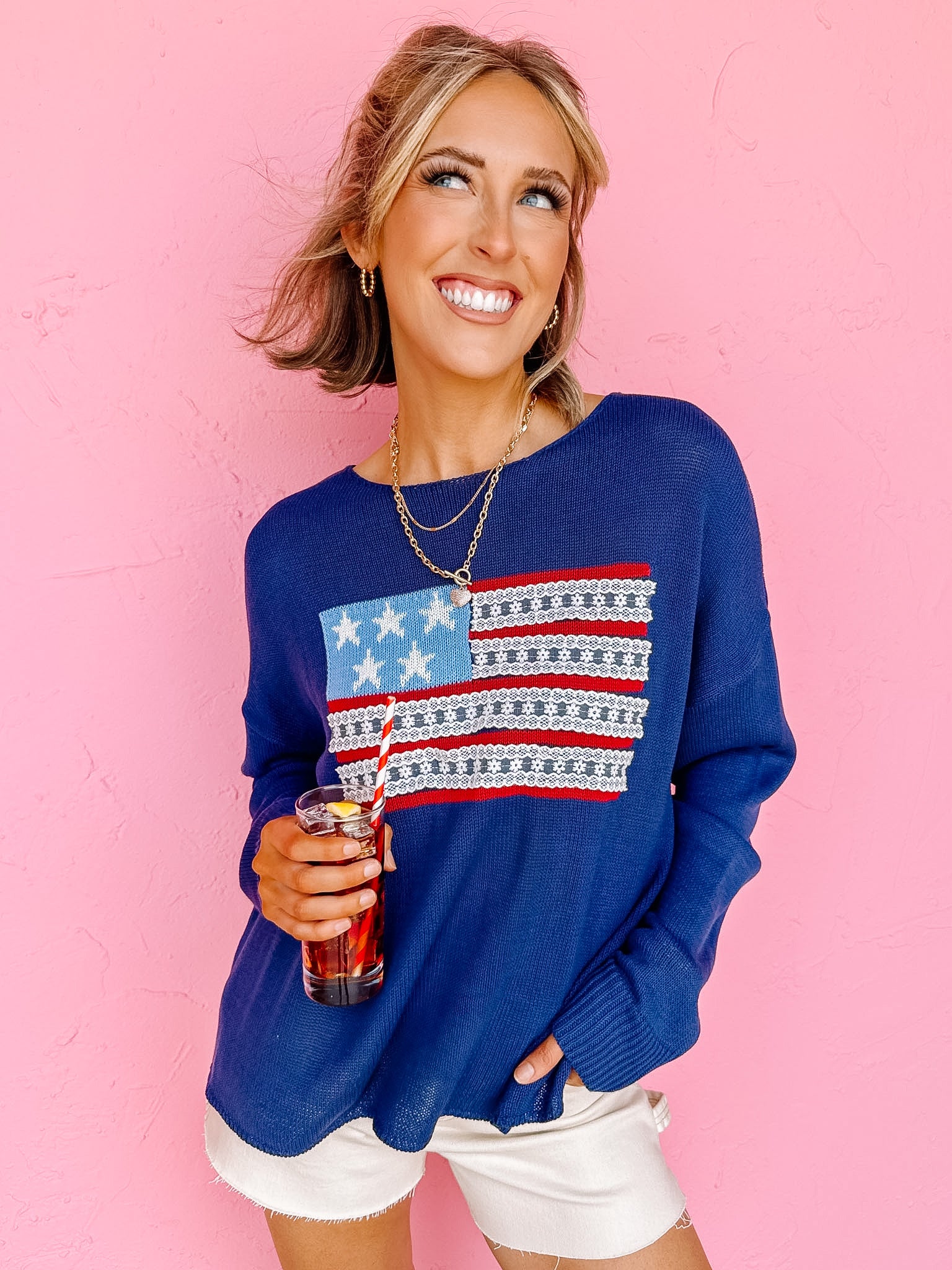 Sandy USA Flag Light Sweater