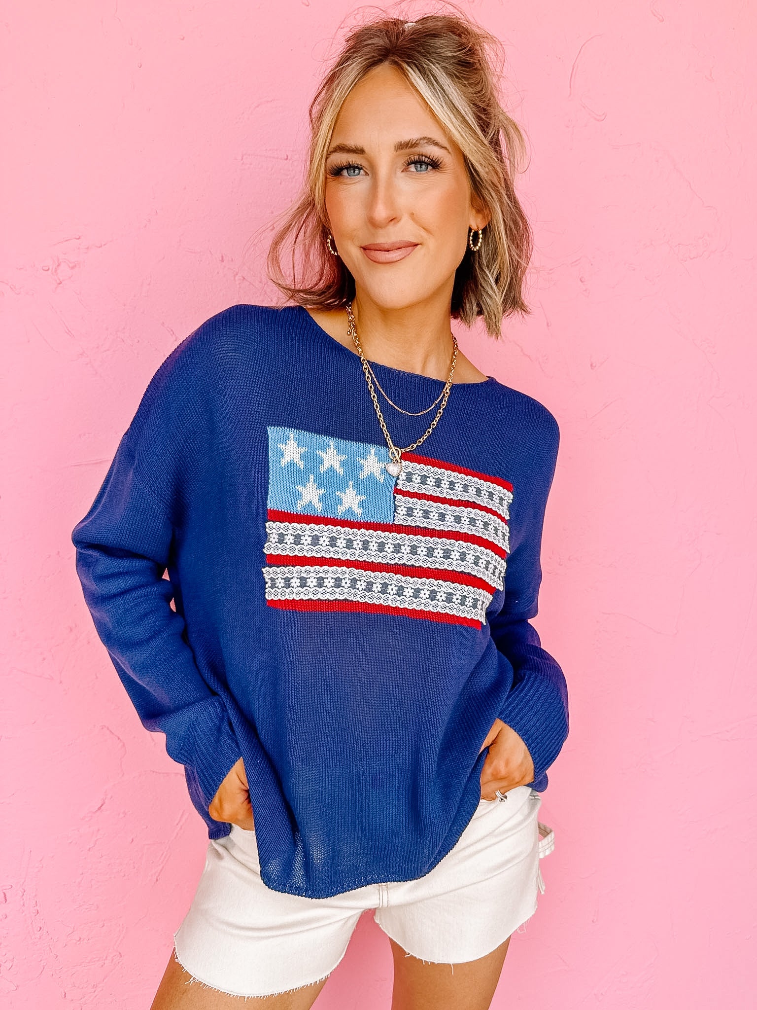 Sandy USA Flag Light Sweater