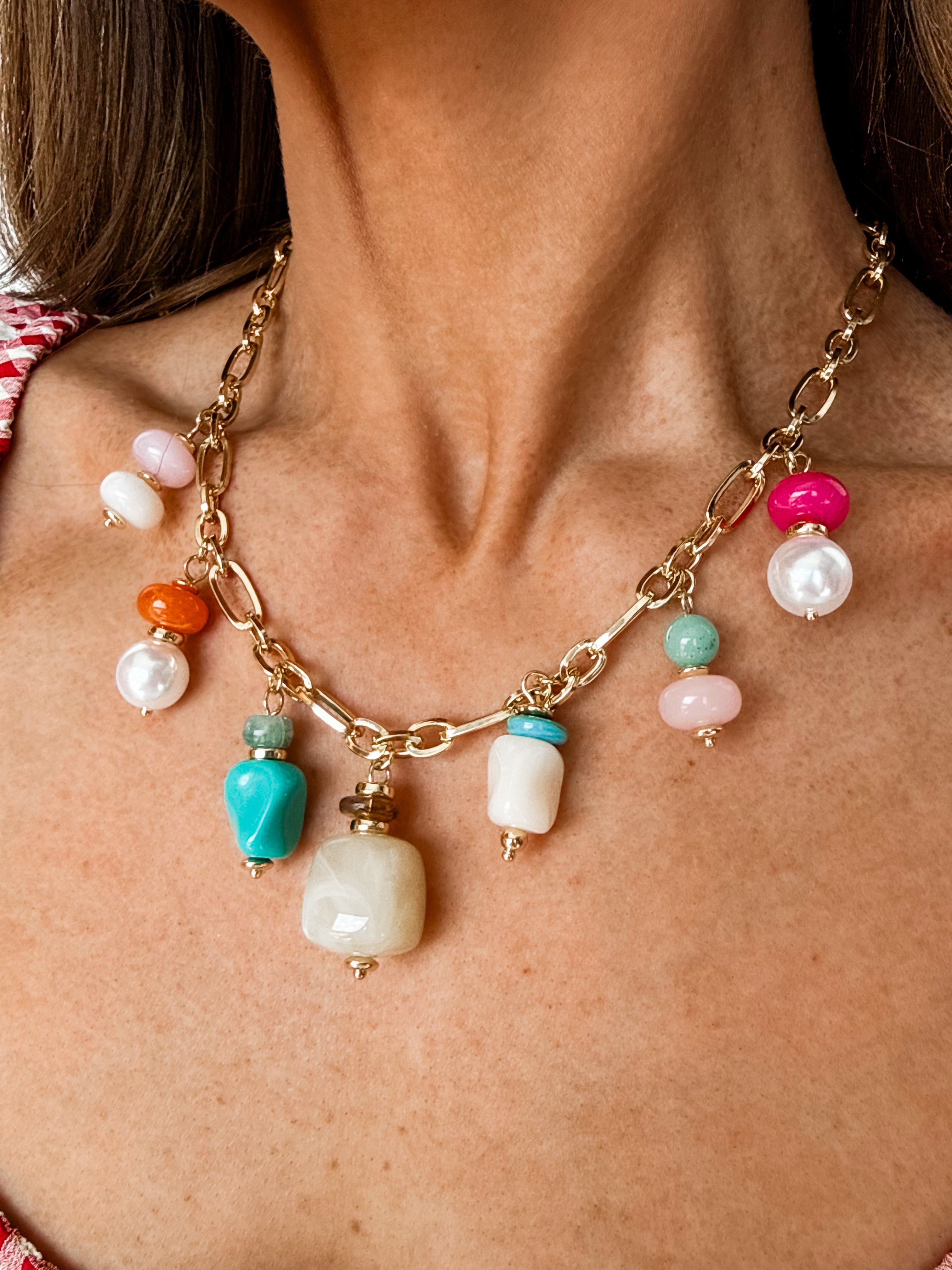 Scarlette Marble Charm Necklace