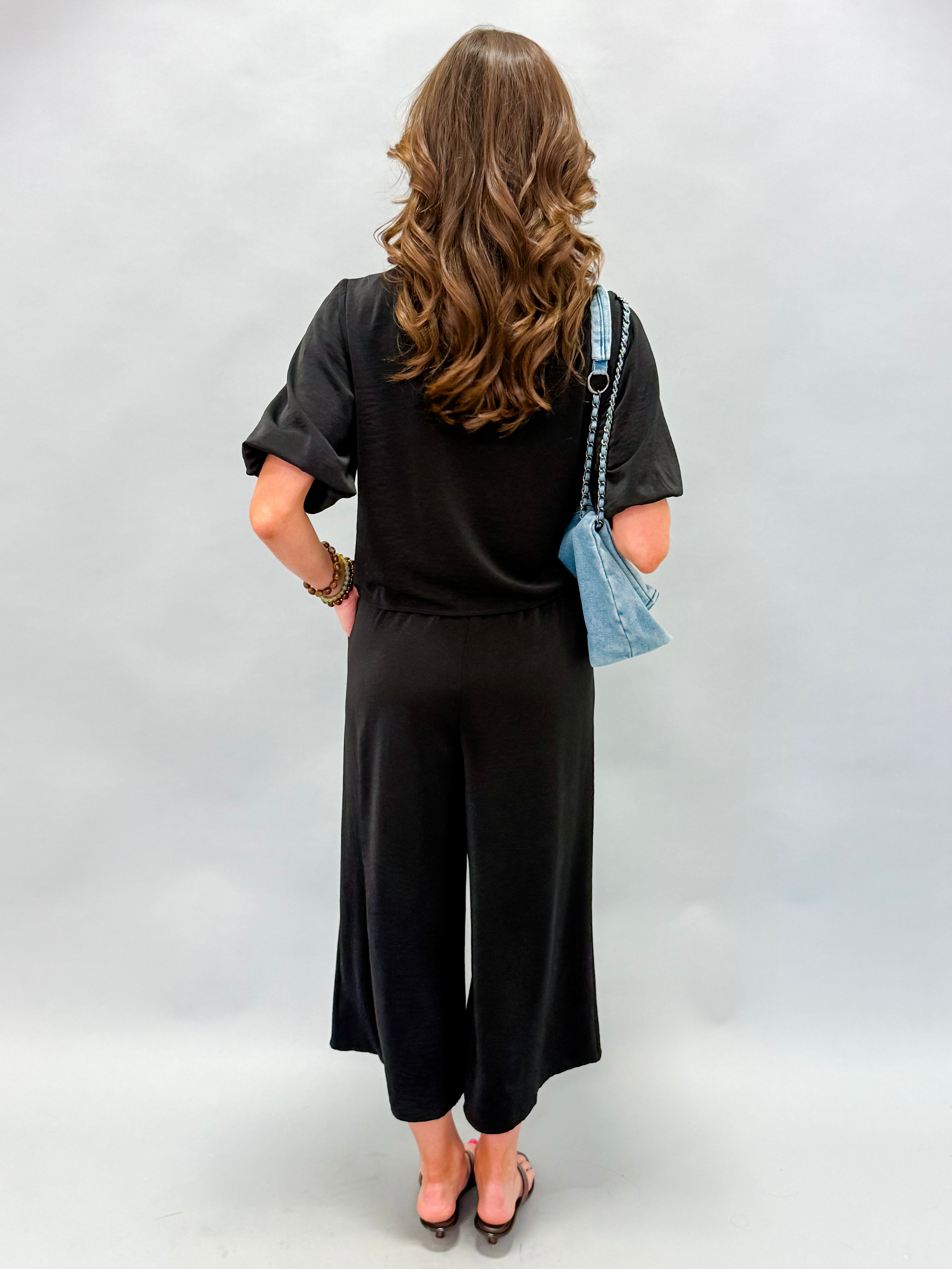Scottie Culotte Set-Black