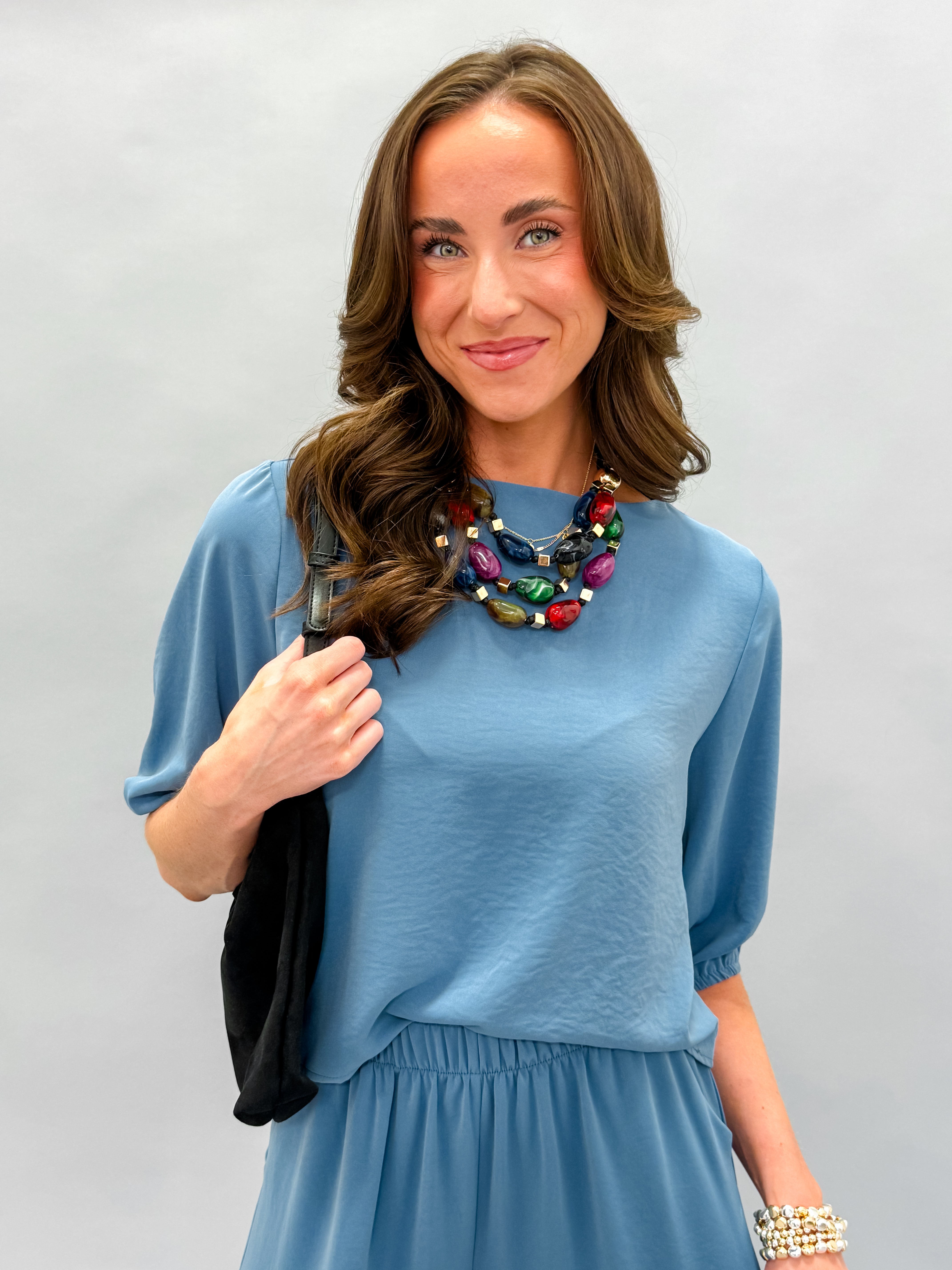Scottie Culotte Set-Denim Blue