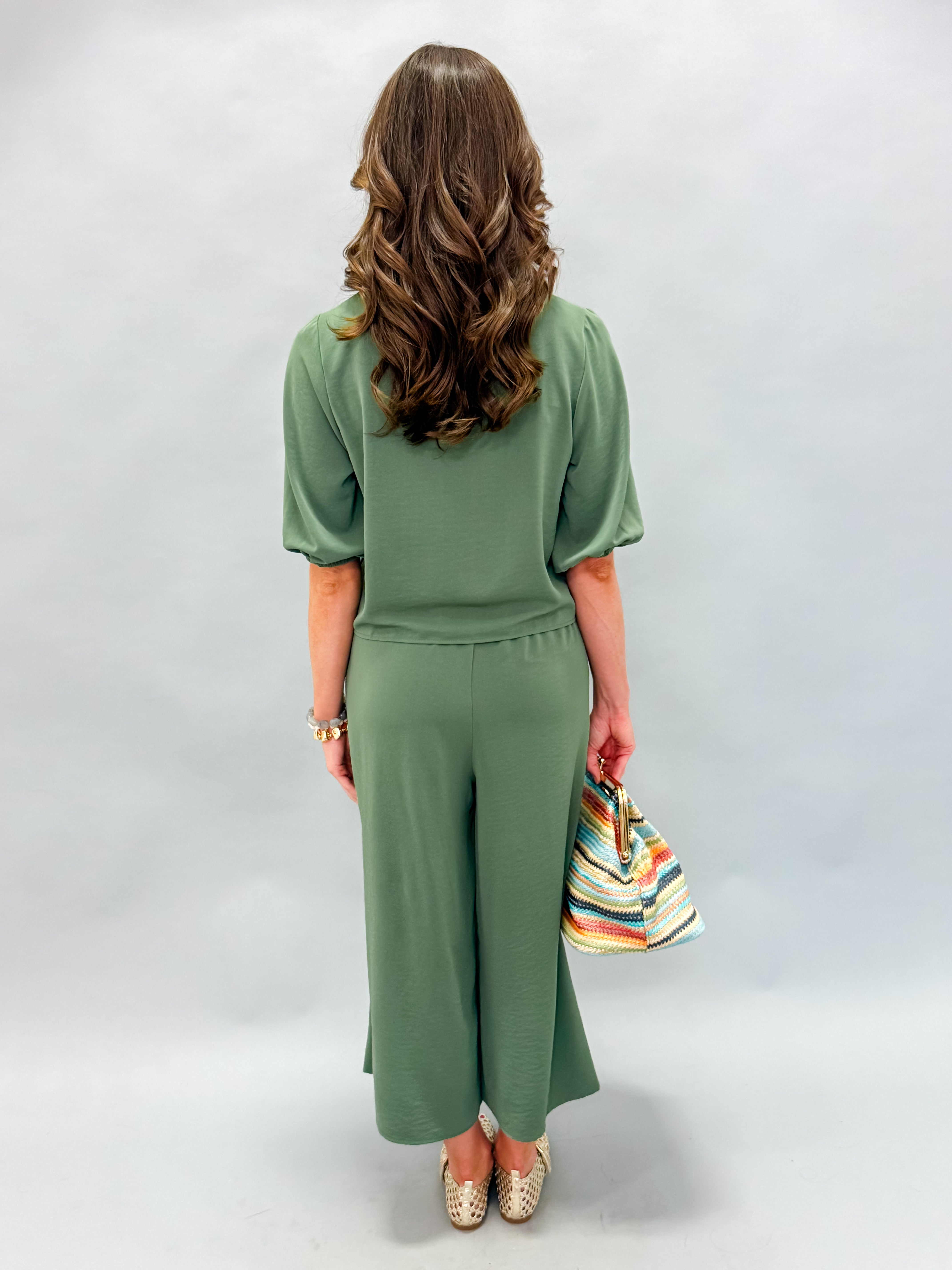 Scottie Culotte Set-Olive