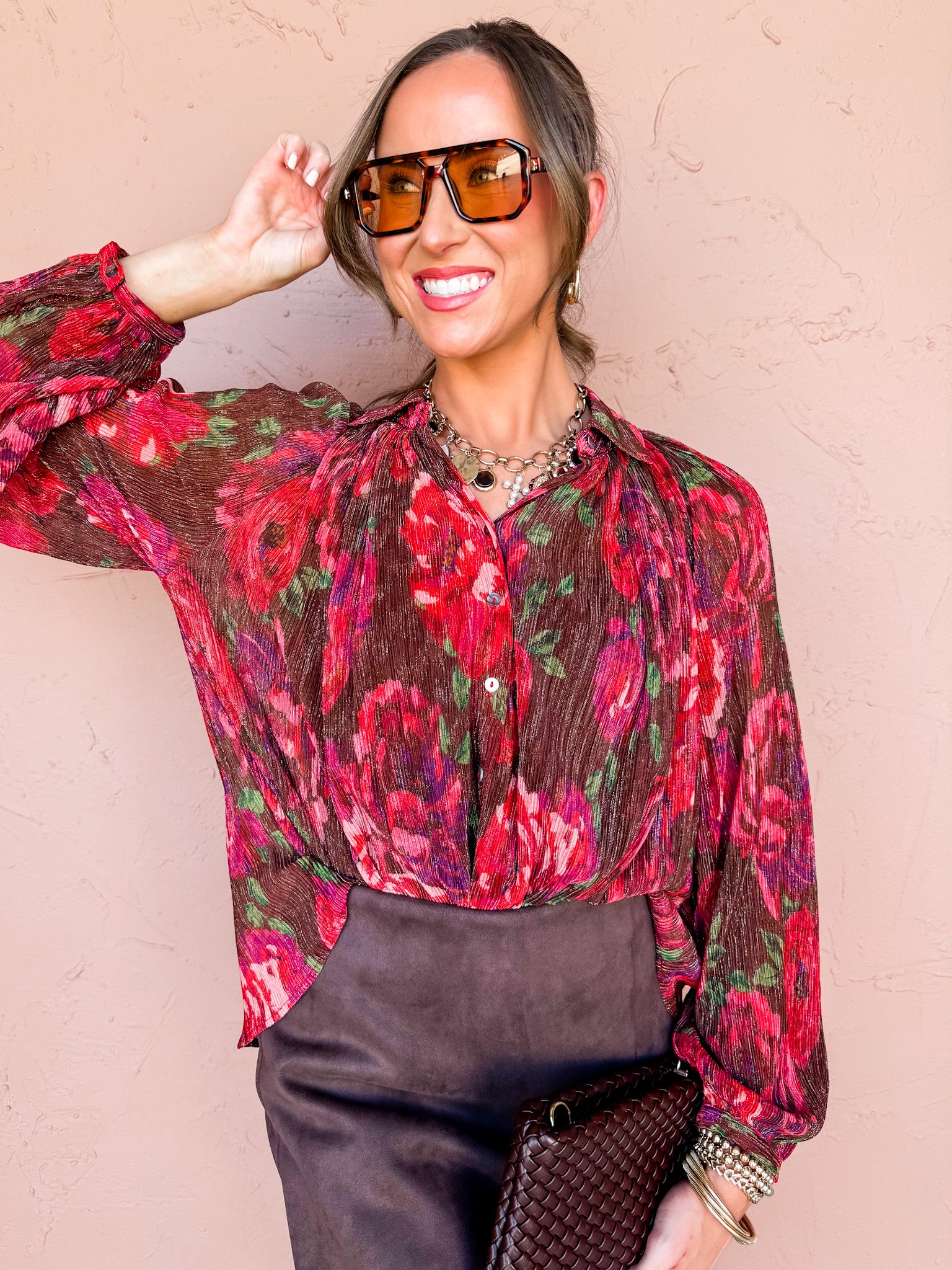 Seems Like It Button Front Top