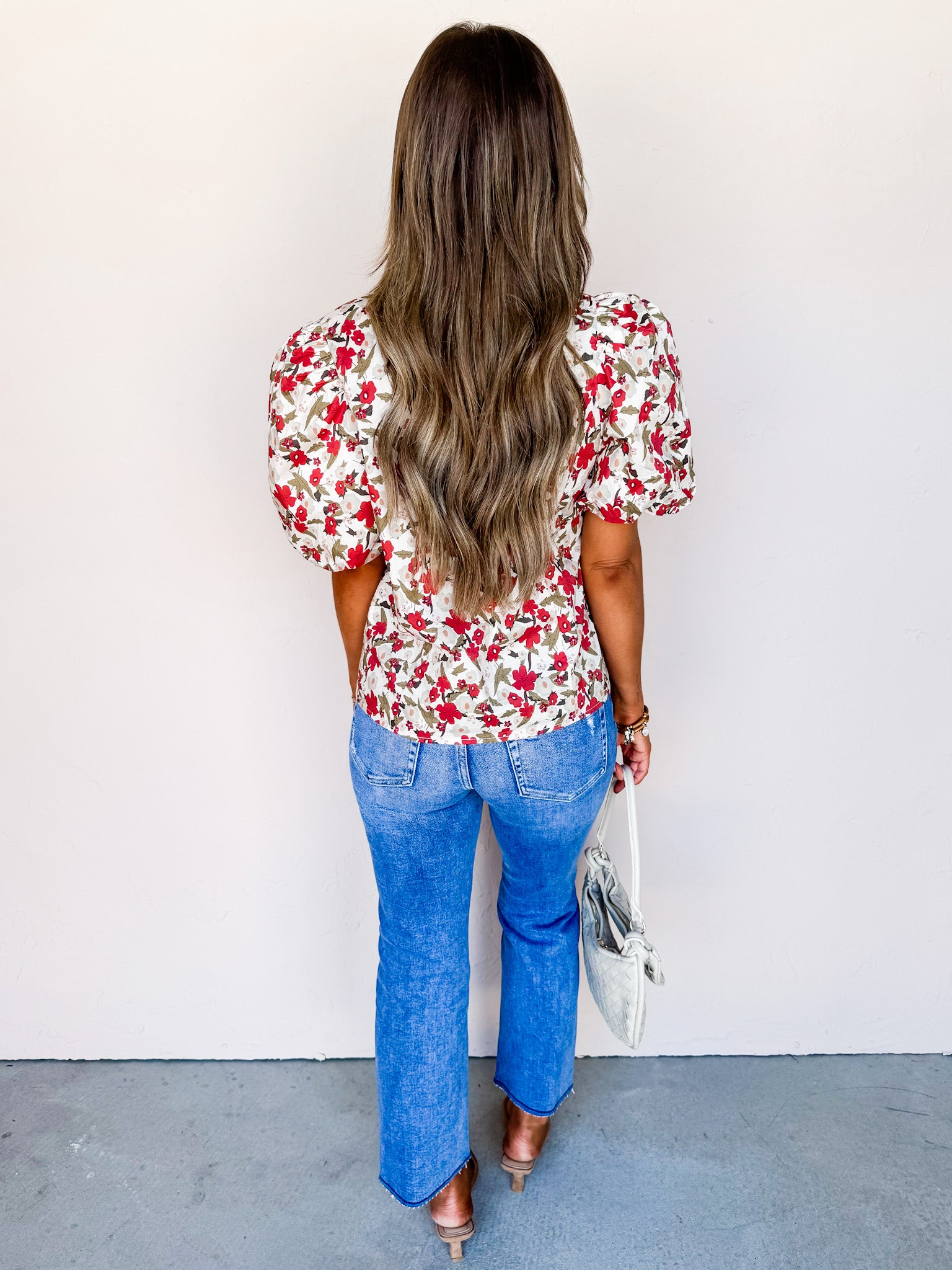 Arden Floral Button Front Top