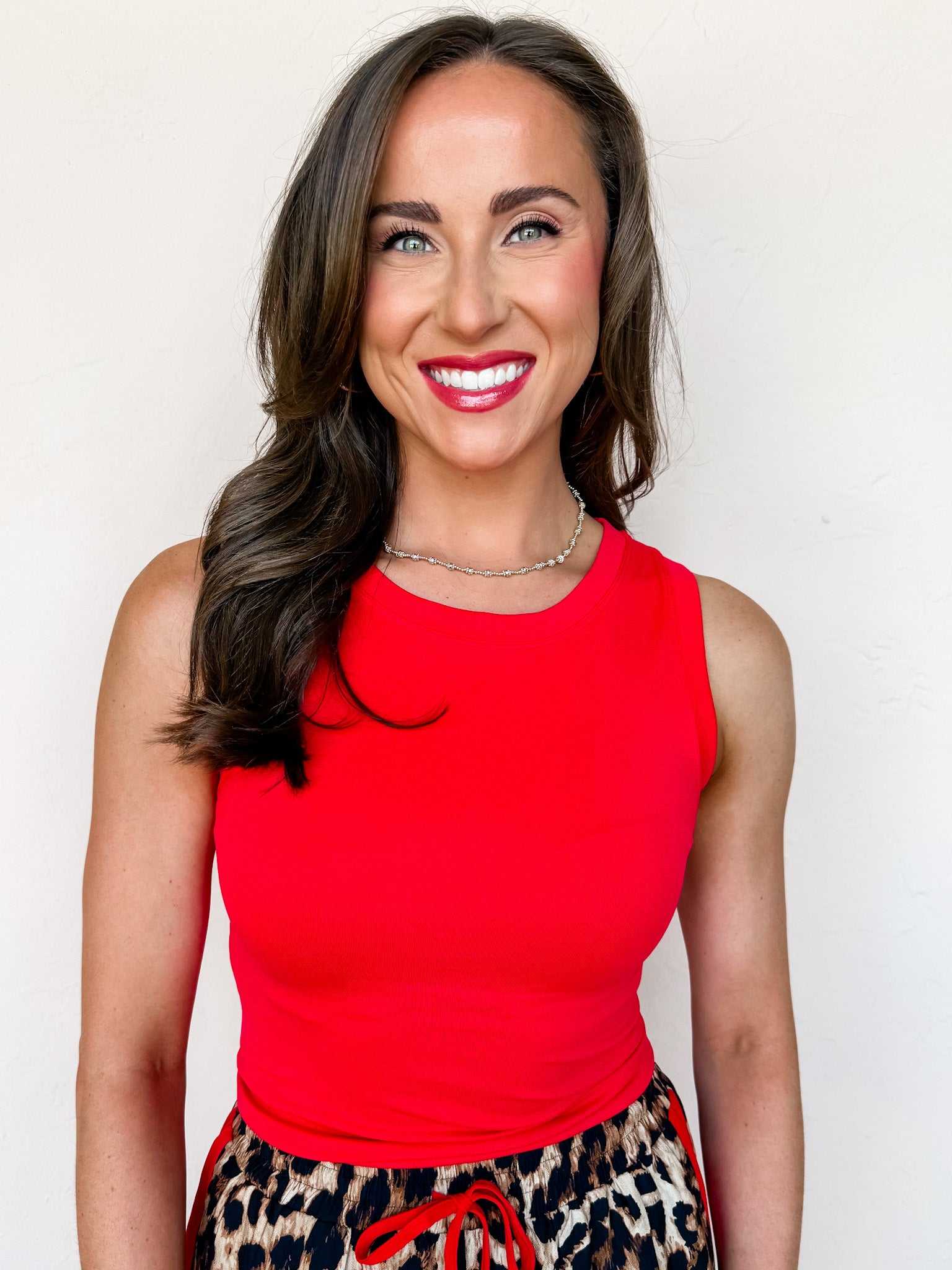 Simply Luxe Seamless Sleeveless Top-Ruby