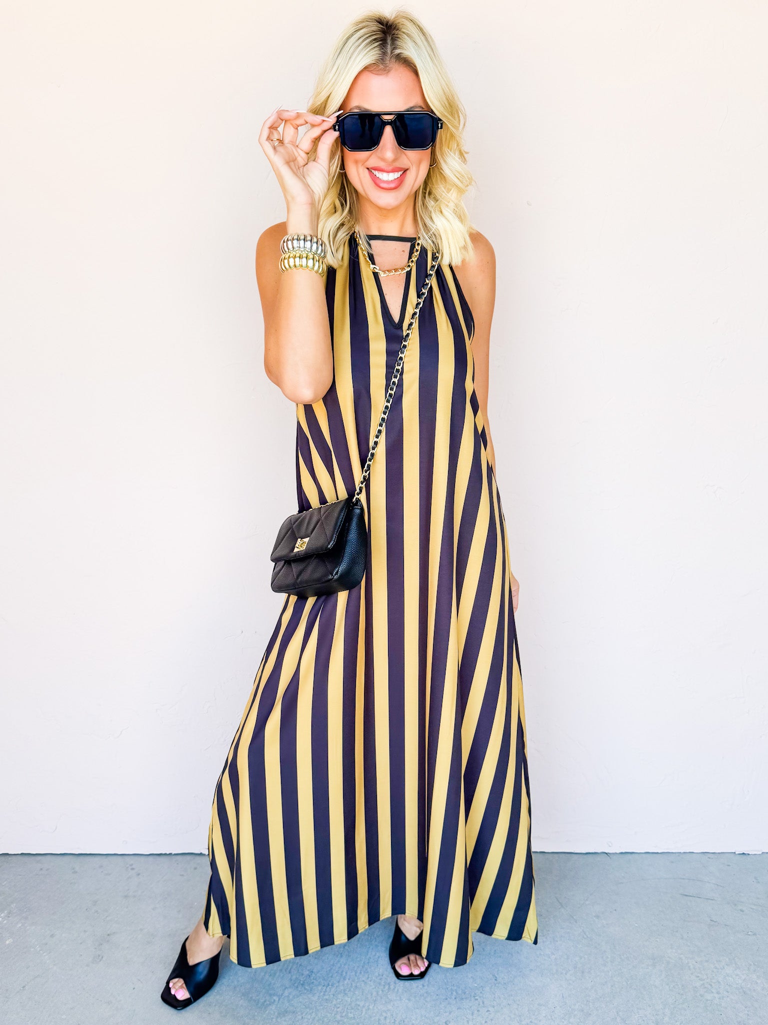 Stark Striped Maxi Dress