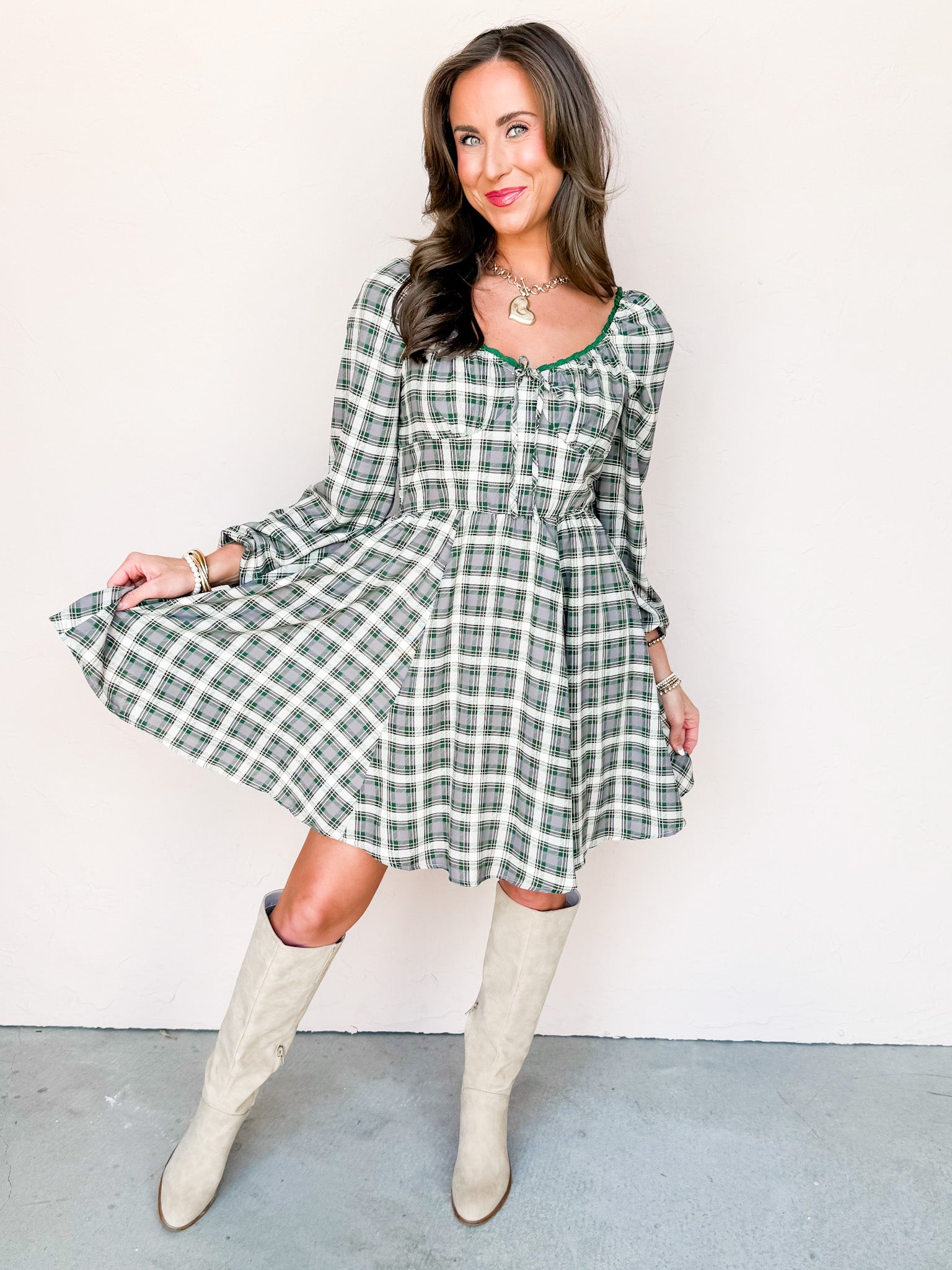 Steal My Heart Plaid Mini Dress
