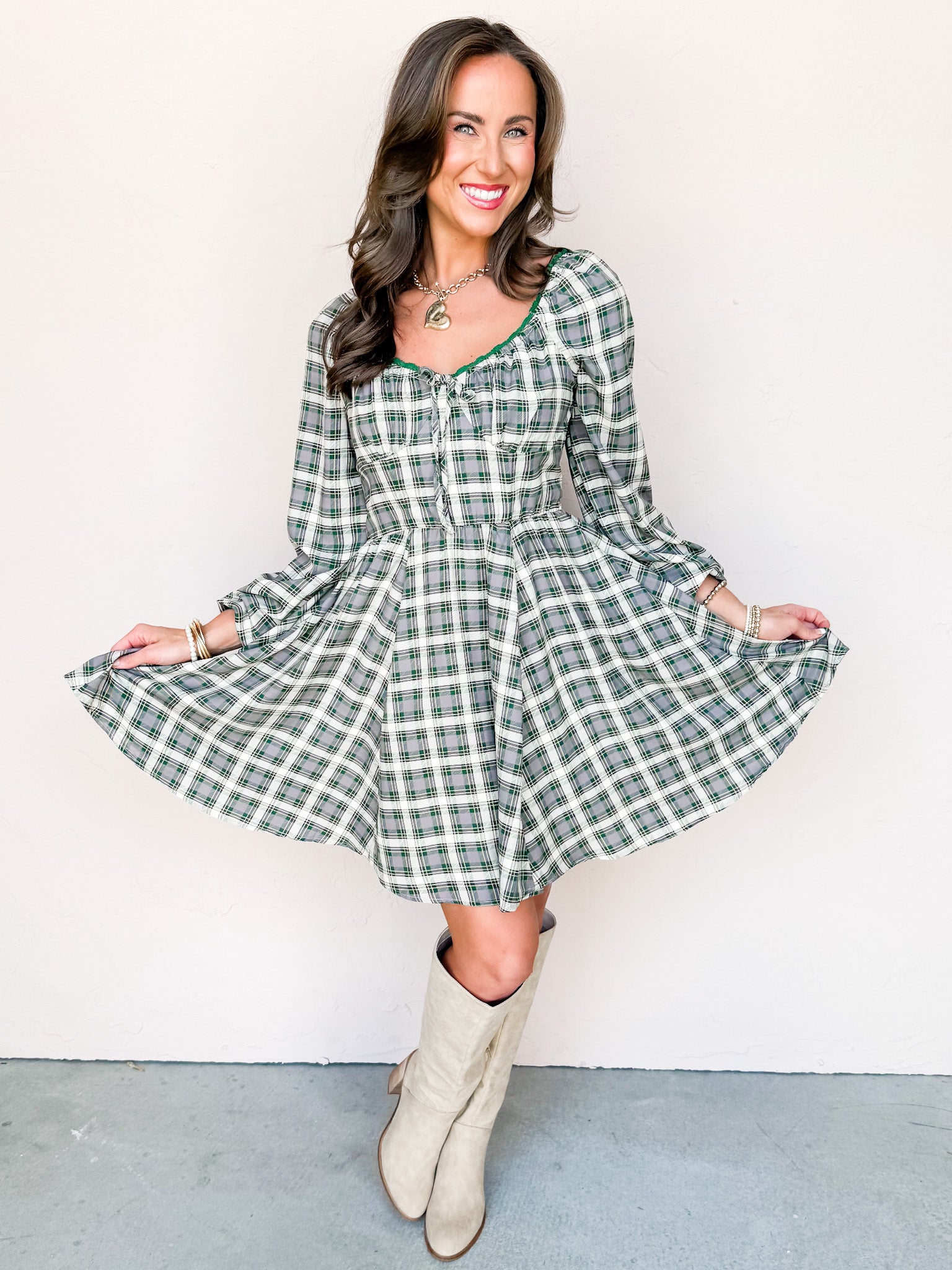 Steal My Heart Plaid Mini Dress