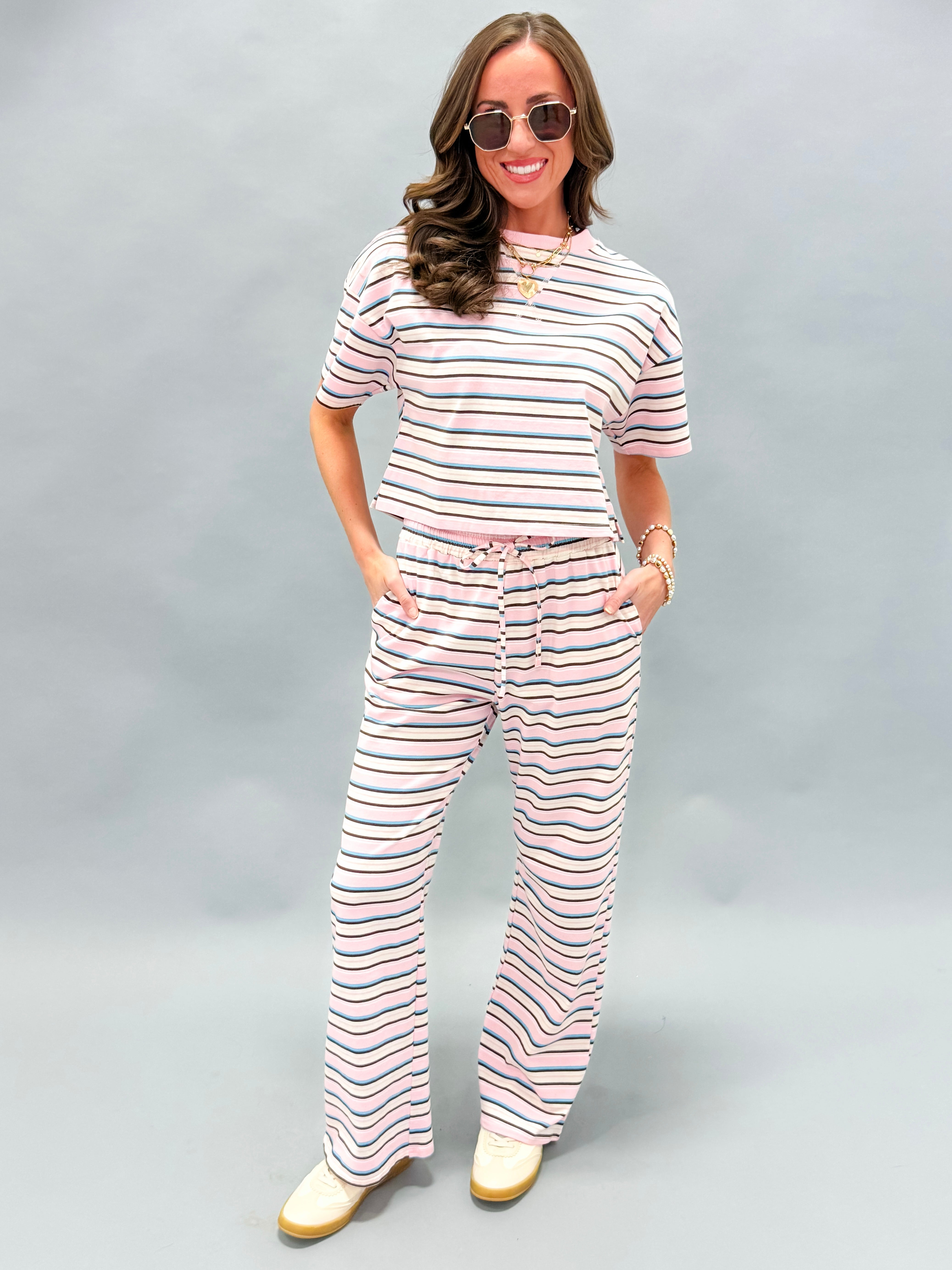 Stormie Striped Drawstring Pants