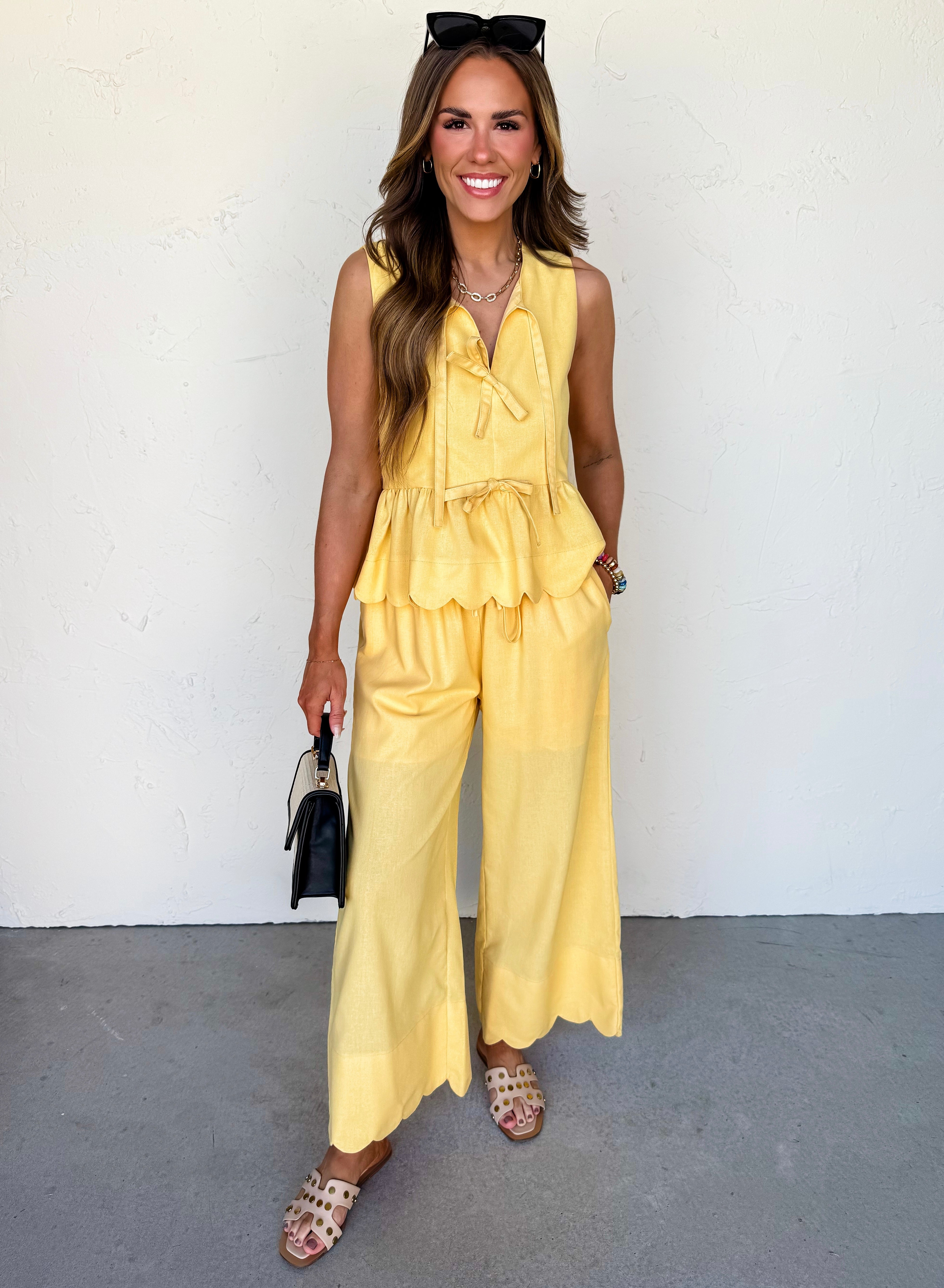 Sweet Buttercup Scallop Hem Pants