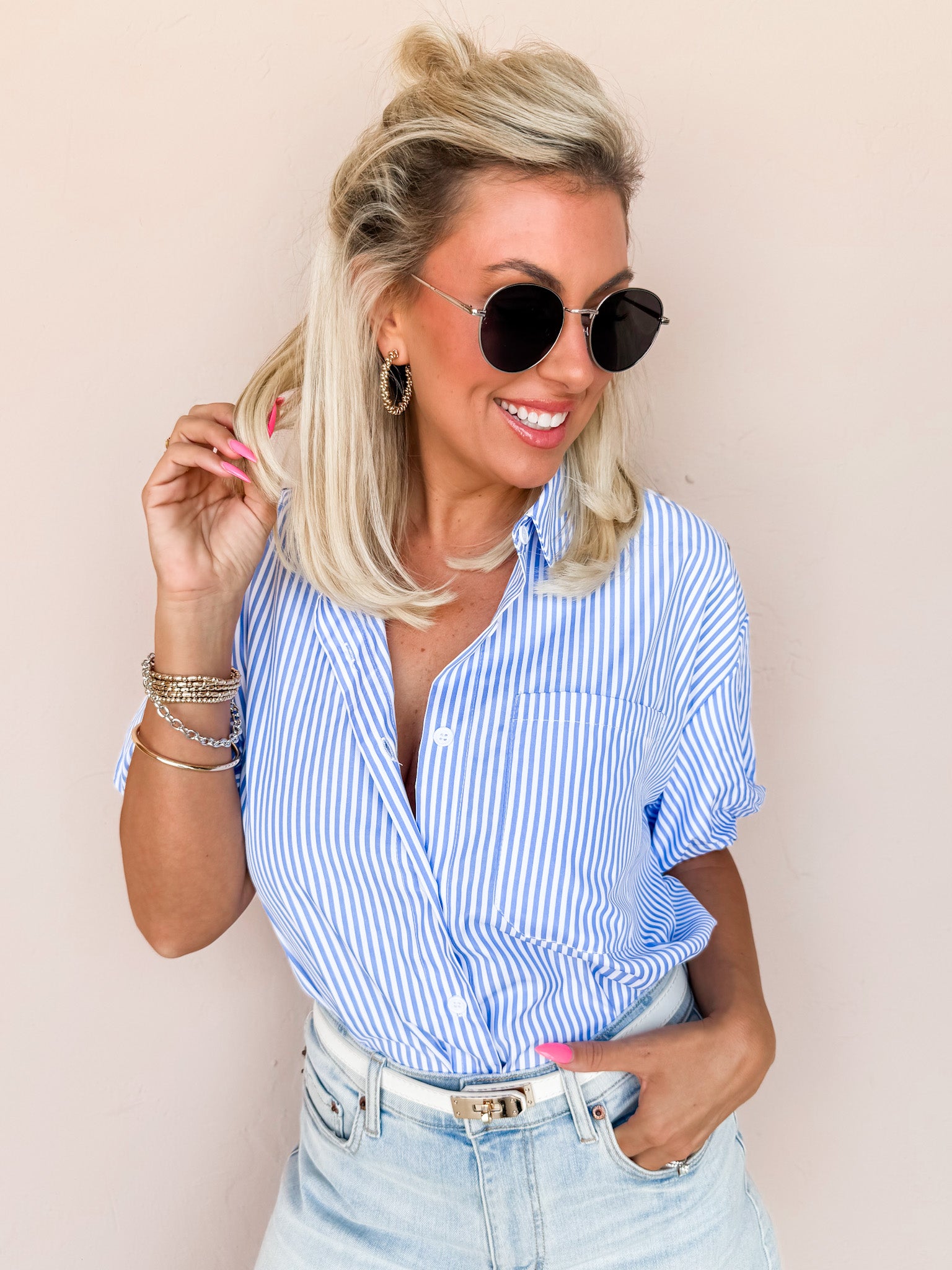 Sweet Daydreams Striped And Leopard Top