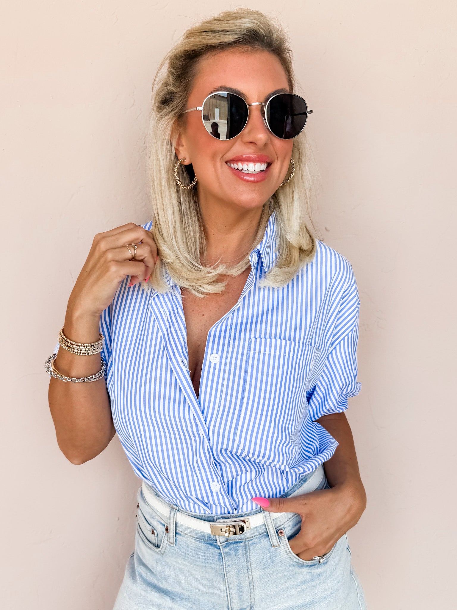 Sweet Daydreams Striped And Leopard Top