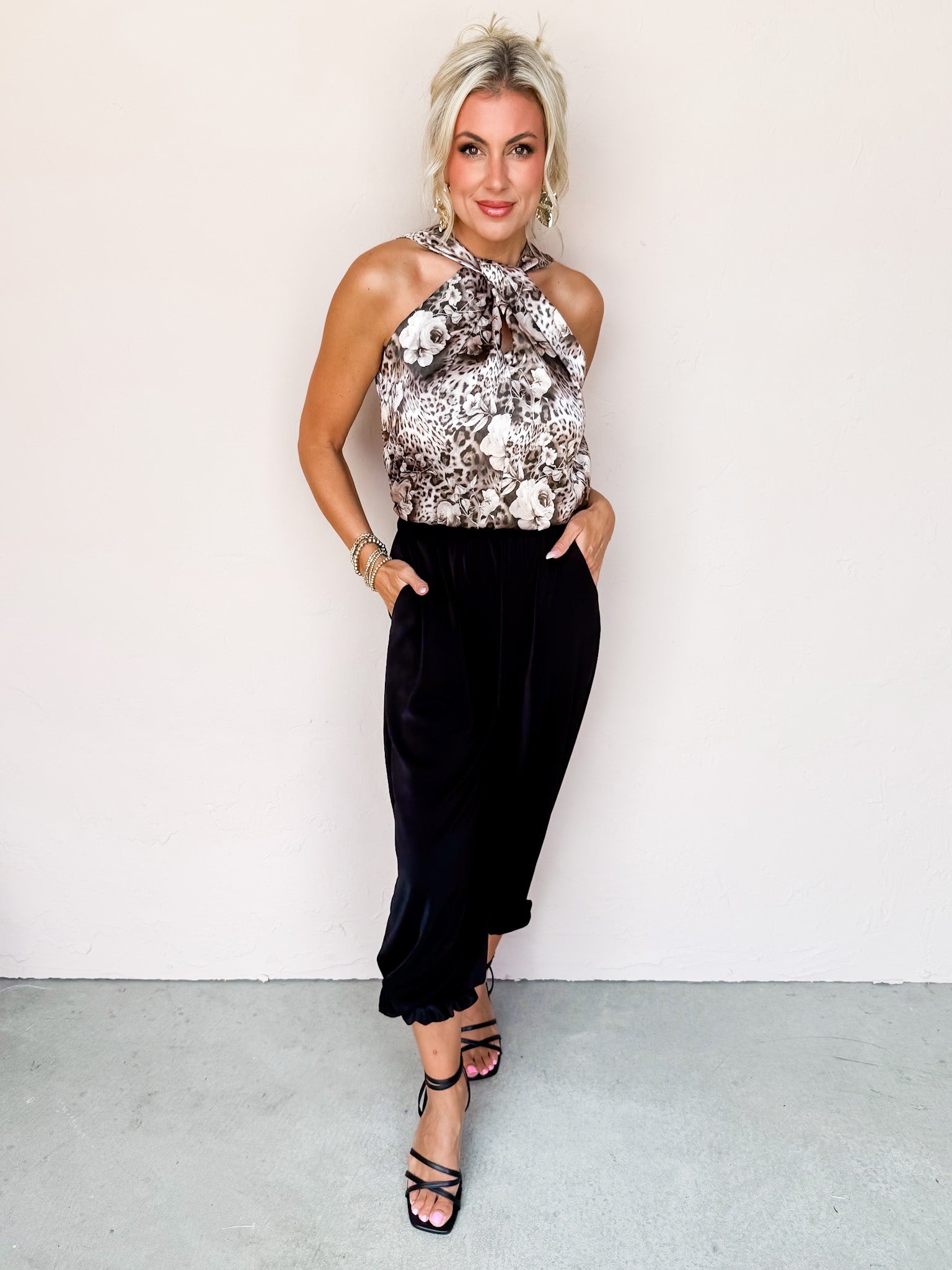 Have Purpose Elastic Waistband Joggers-Black