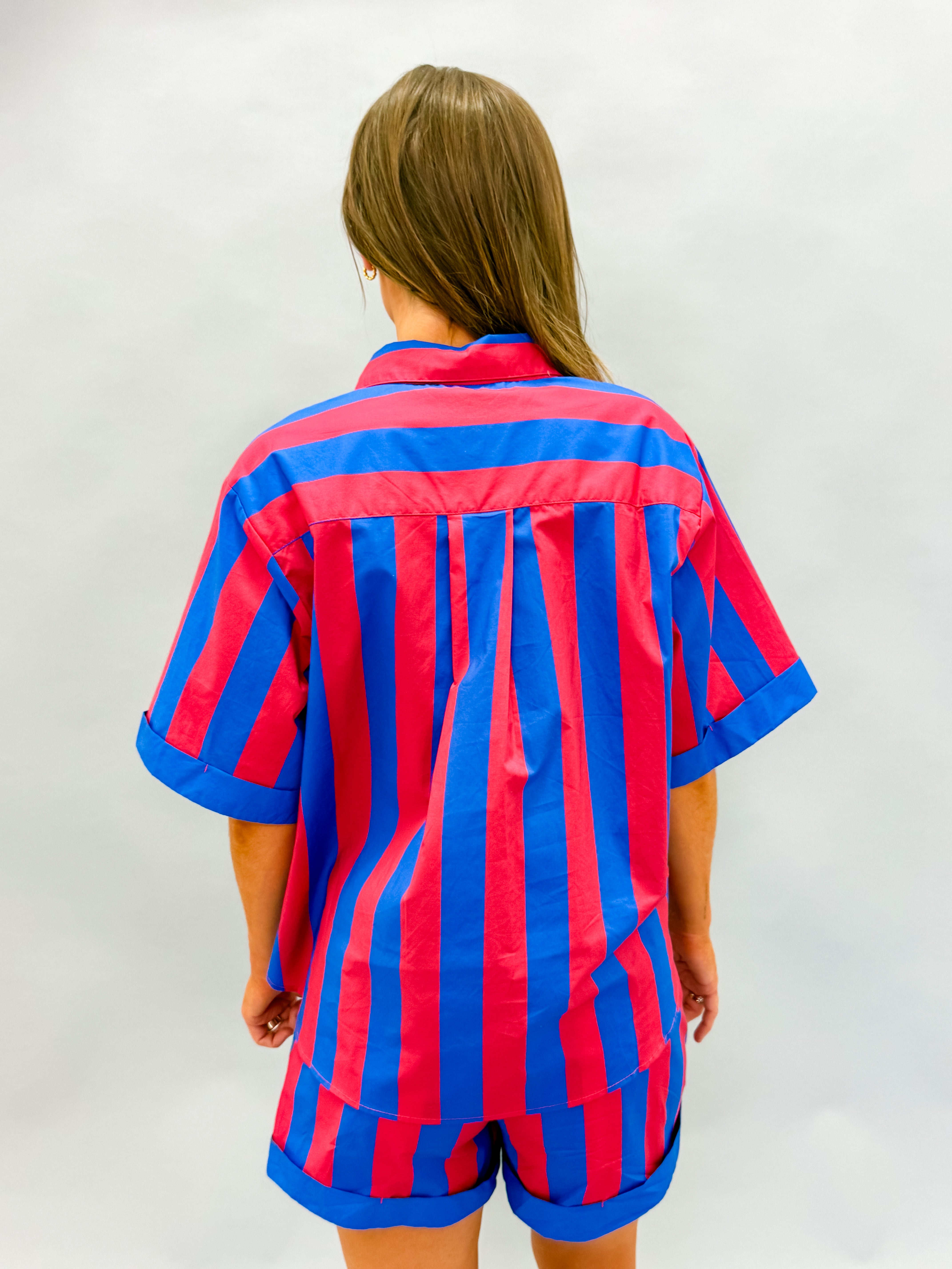 Taffy Oversize Button Front Top